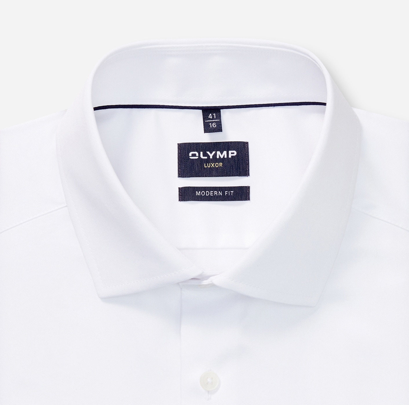 OLYMP Langarmhemd »Luxor«, unifarben, Global-Kentkragen, Businesshemd, modern fit
