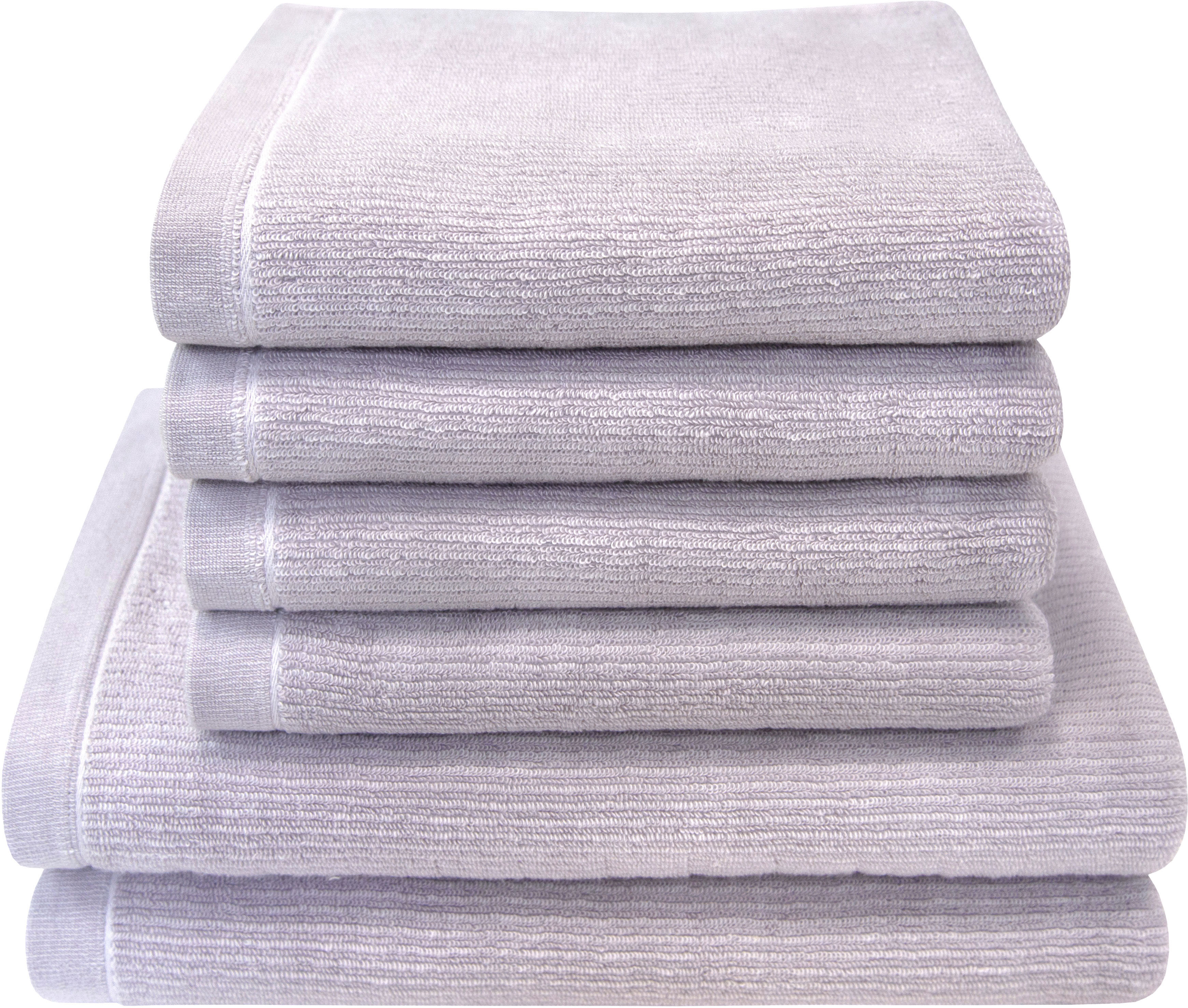 Dyckhoff Handtuch Set "Landscape" Set 6 Stk. Walkfrottier 4 Handtücher (50x100cm), 2 Duschtücher (70x140cm)