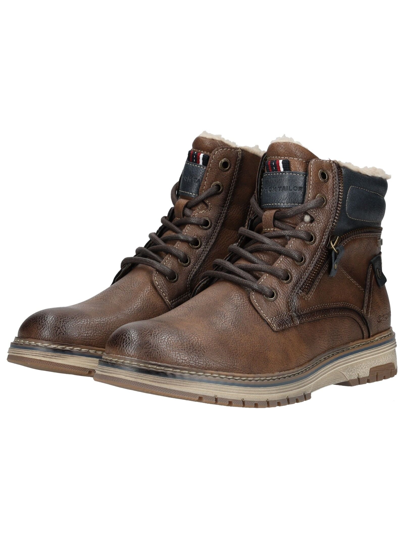 TOM TAILOR Schnürstiefelette »Tom Tailor Stiefelette Lederimitat«