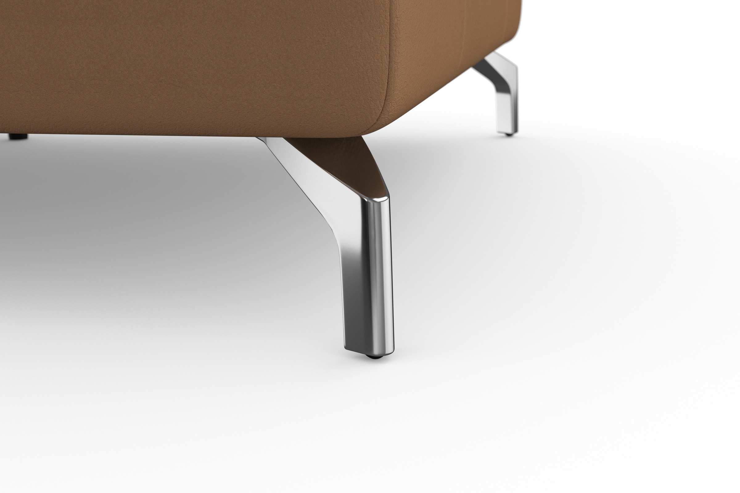 sit&more Ecksofa »Bendigo L-Form«, inklusive Sitztiefenverstellung, Bodenfreiheit 12 cm, in 2 Fußfarben