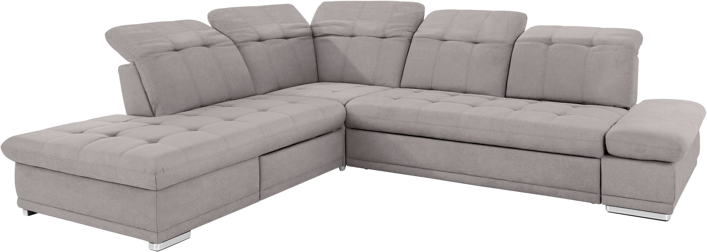 COTTA Ecksofa »Holiday L-Form mit Sitztiefen-, Armteil- und Kopfteilverstellung«, wahlweise mit Bettfunktion & Bettkasten
