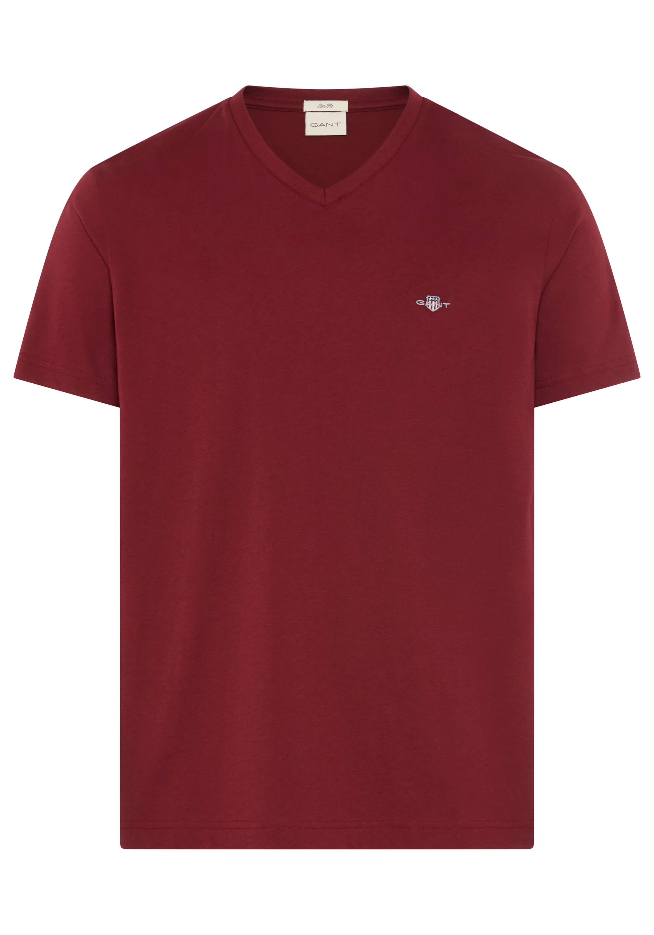 Gant T-Shirt "SLIM SHIELD V-NECK T-SHIRT", mit einer kleinen Logostickerei günstig online kaufen