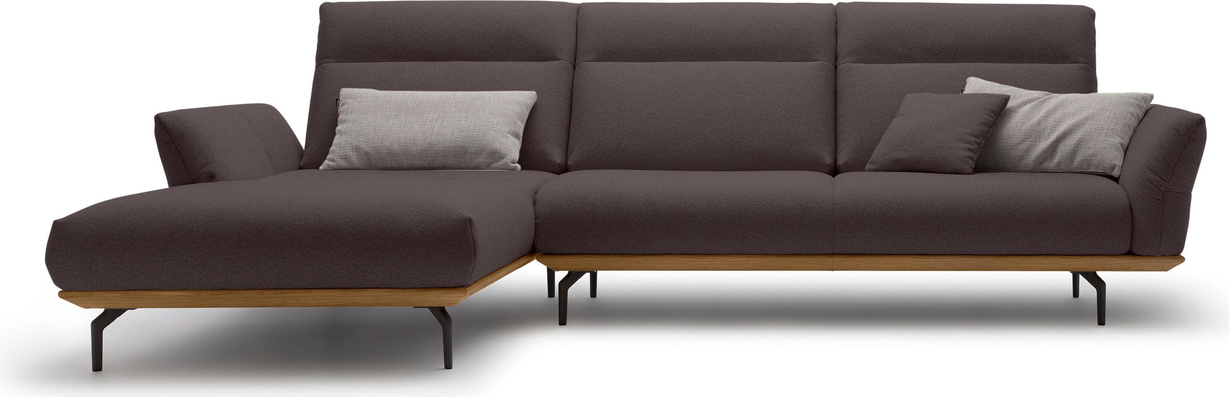 Creation BY ROLF BENZ Ecksofa "hs.460", Sockel in Nussbaum, Winkelfüße in U günstig online kaufen