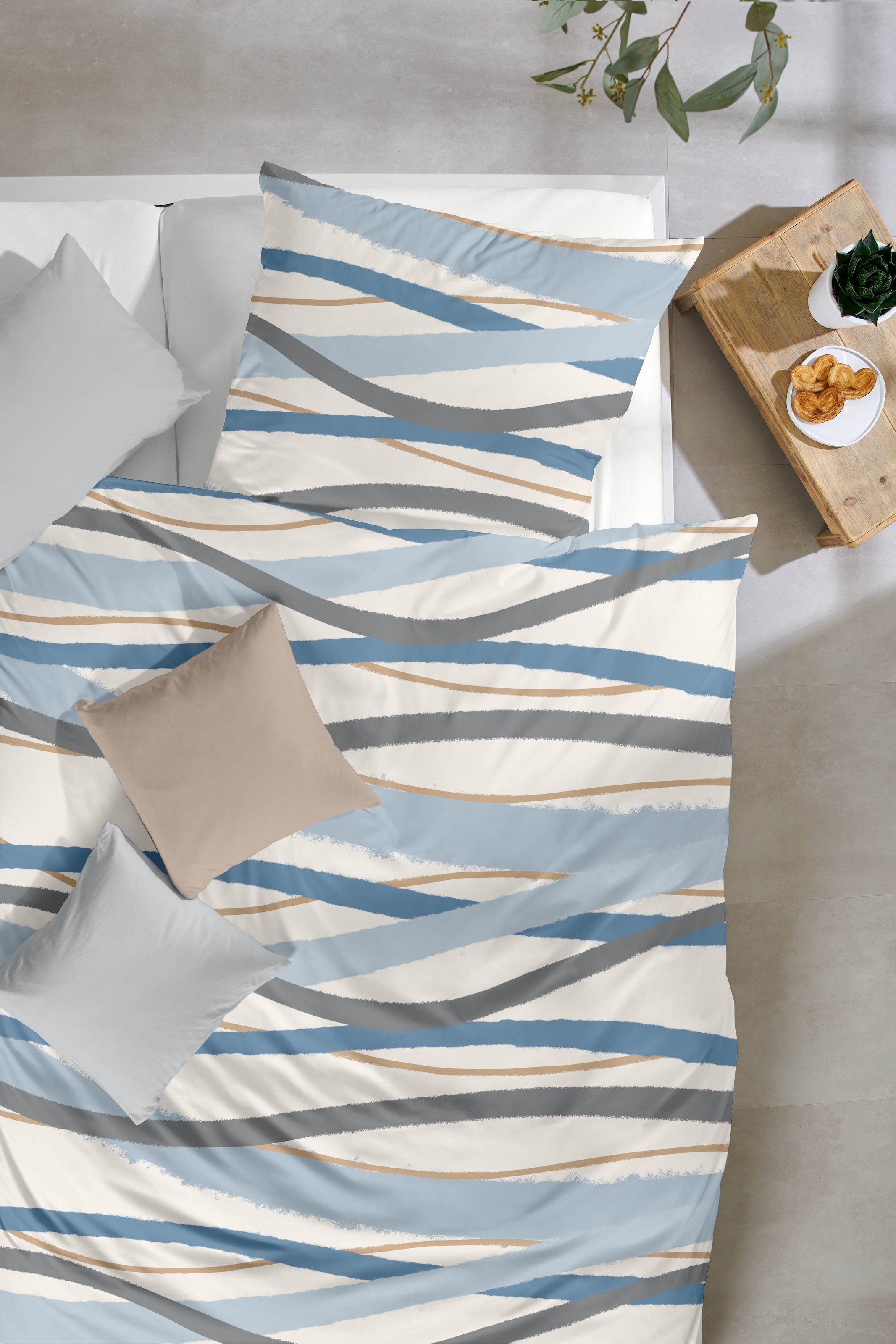 Primera Bettwäsche »Biber-Bettwäsche Whips« 2 Stk. tlg. mit modernen Linien