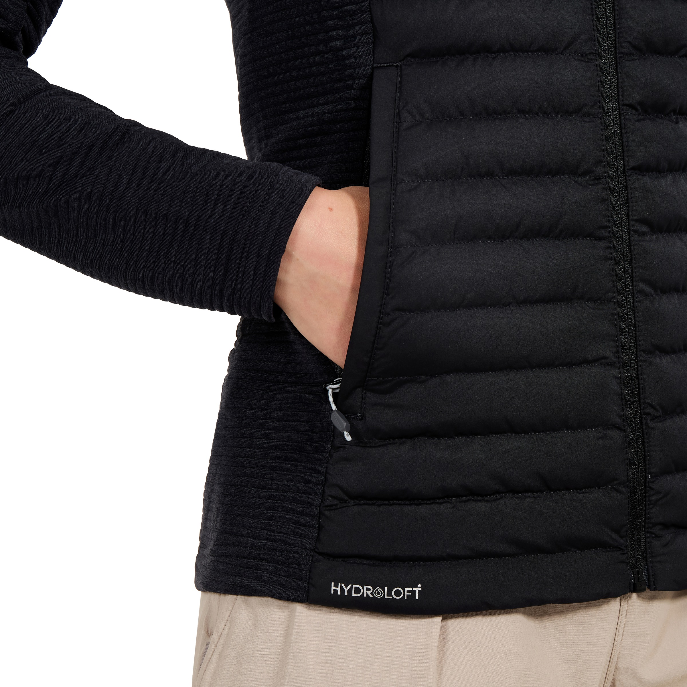 Berghaus Hybridjacke »NULA HYBRID JACKET« mit Kapuze Hydroloft® Isolierung, Strickfleece-Einsätze, leicht verstaubar
