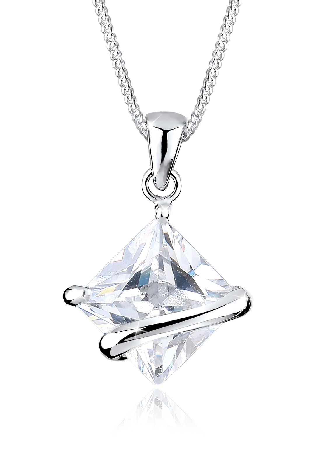 Elli Collierkettchen »Luxus Ranke Zirkonia Edelstein 925 Sterling Silber«