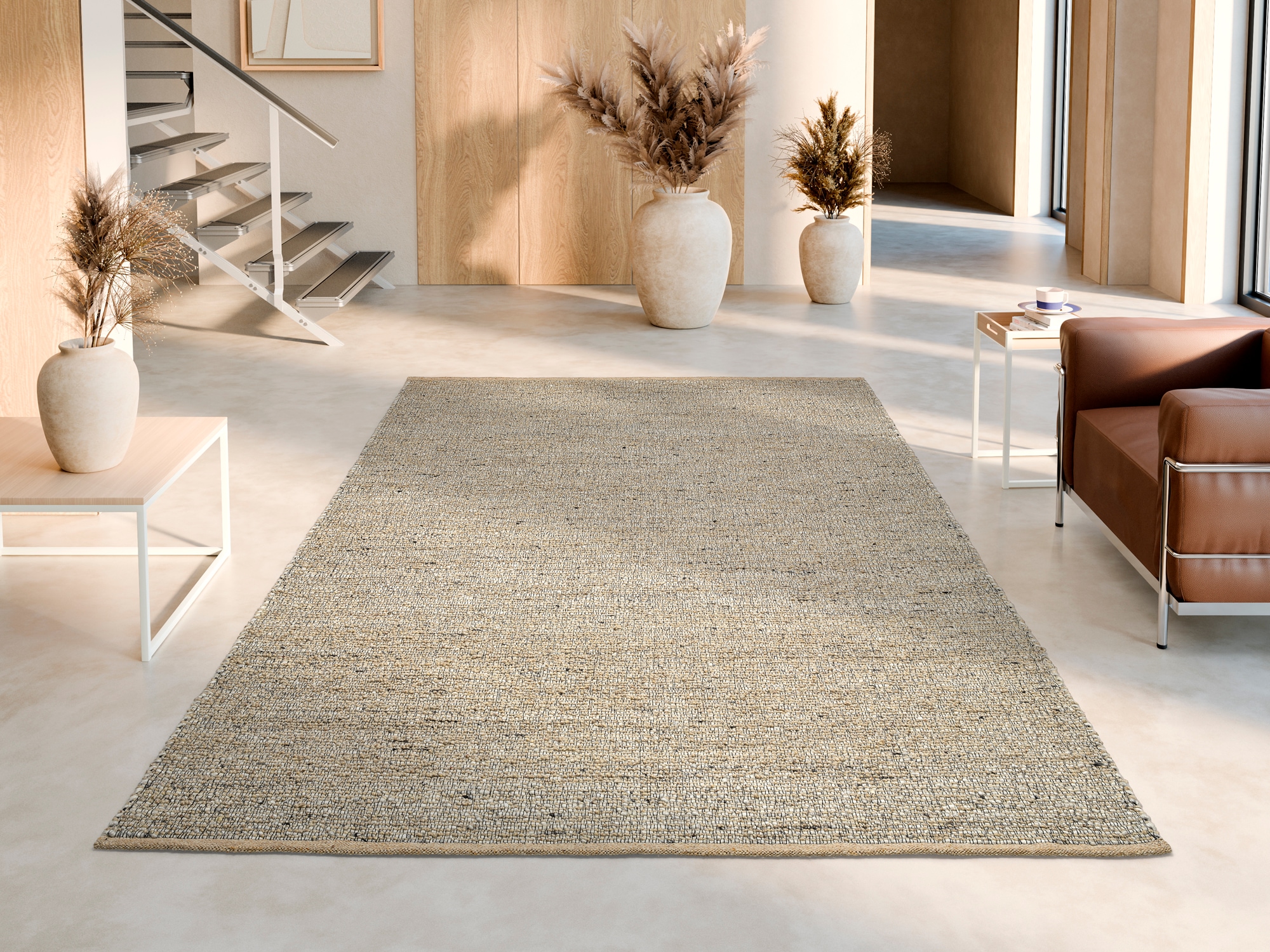 OCI DIE TEPPICHMARKE Wollteppich "COUNTRY HANDWEB" rechteckig 12 mm Höhe 95% Wolle, handgewebt, Naturfasern, Wendeteppich, Wohnzimmer