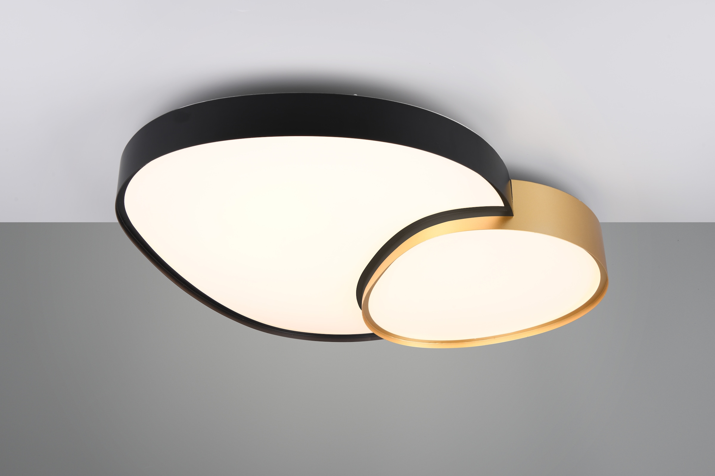 TRIO Leuchten LED Deckenleuchte »RISE, LED Deckenlampe 45W 5300 Lumen warmweiß bis kaltweiß 2700-6500K«, 1 flammig, Leuchtmittel LED-Board | LED fest integriert, Fernbedienung dimmbar Memoryfunktion Nachtlicht CCT Lichtfarbe wählbar