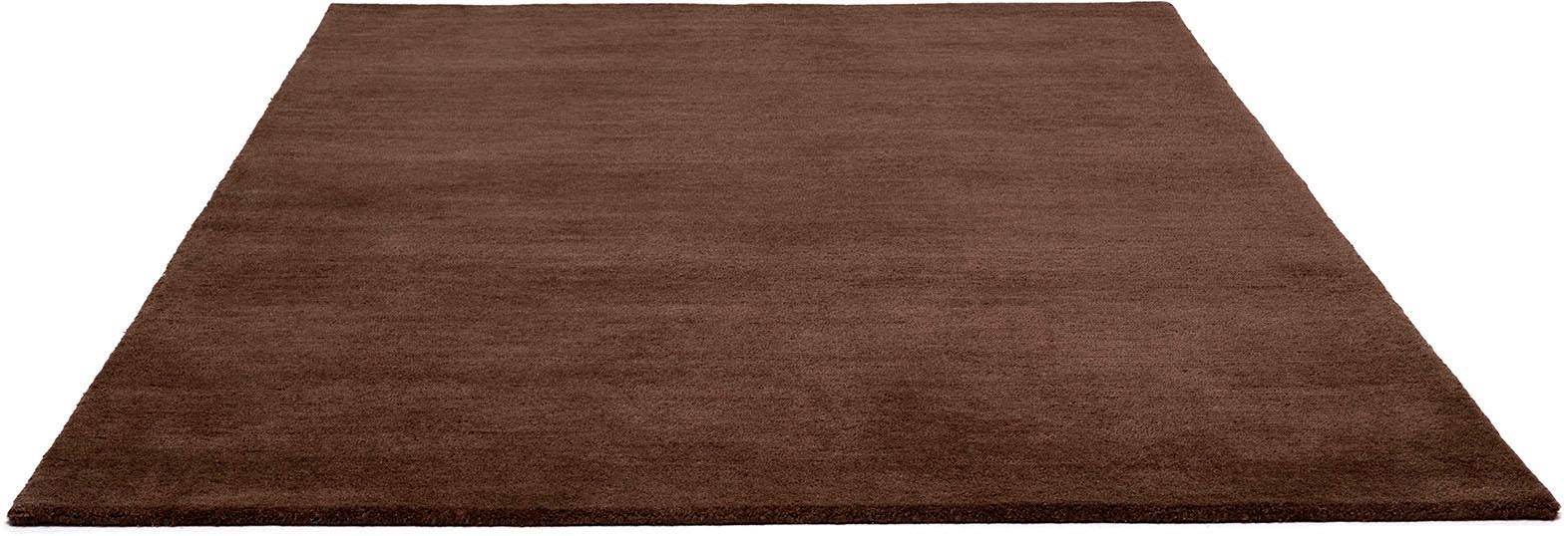 my home Wollteppich »Gabbo Natur, Handweb Teppich, reine Wolle, handgewebt«, rechteckig, 14 mm Höhe, reine Wolle, Uni,handgewebt, Wohnzimmer, Schlafzimmer, Esszimmer
