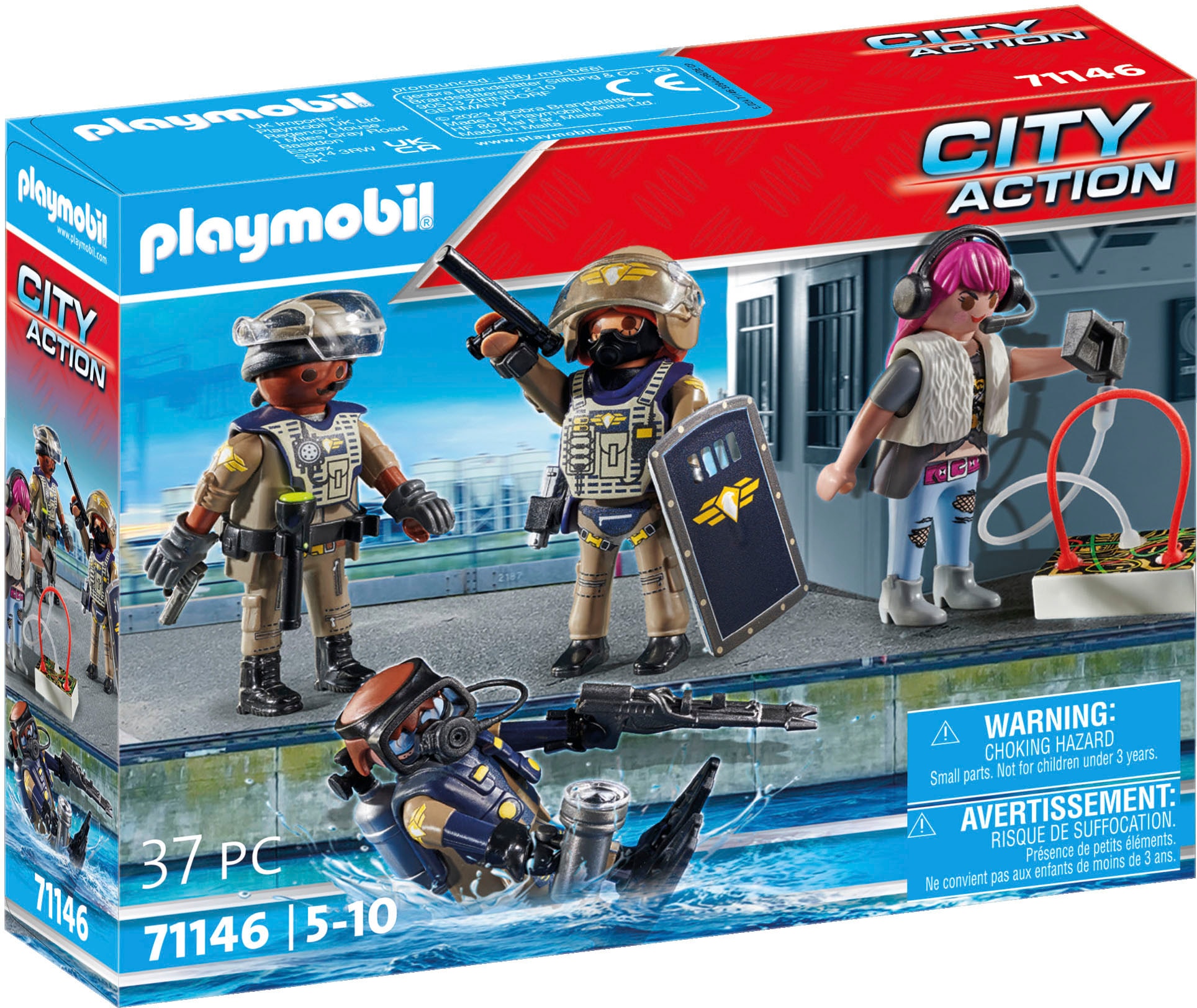 Konstruktions-Spielset »SWAT-Figurenset (71146), City Action«, (37 St.), Made in Europe