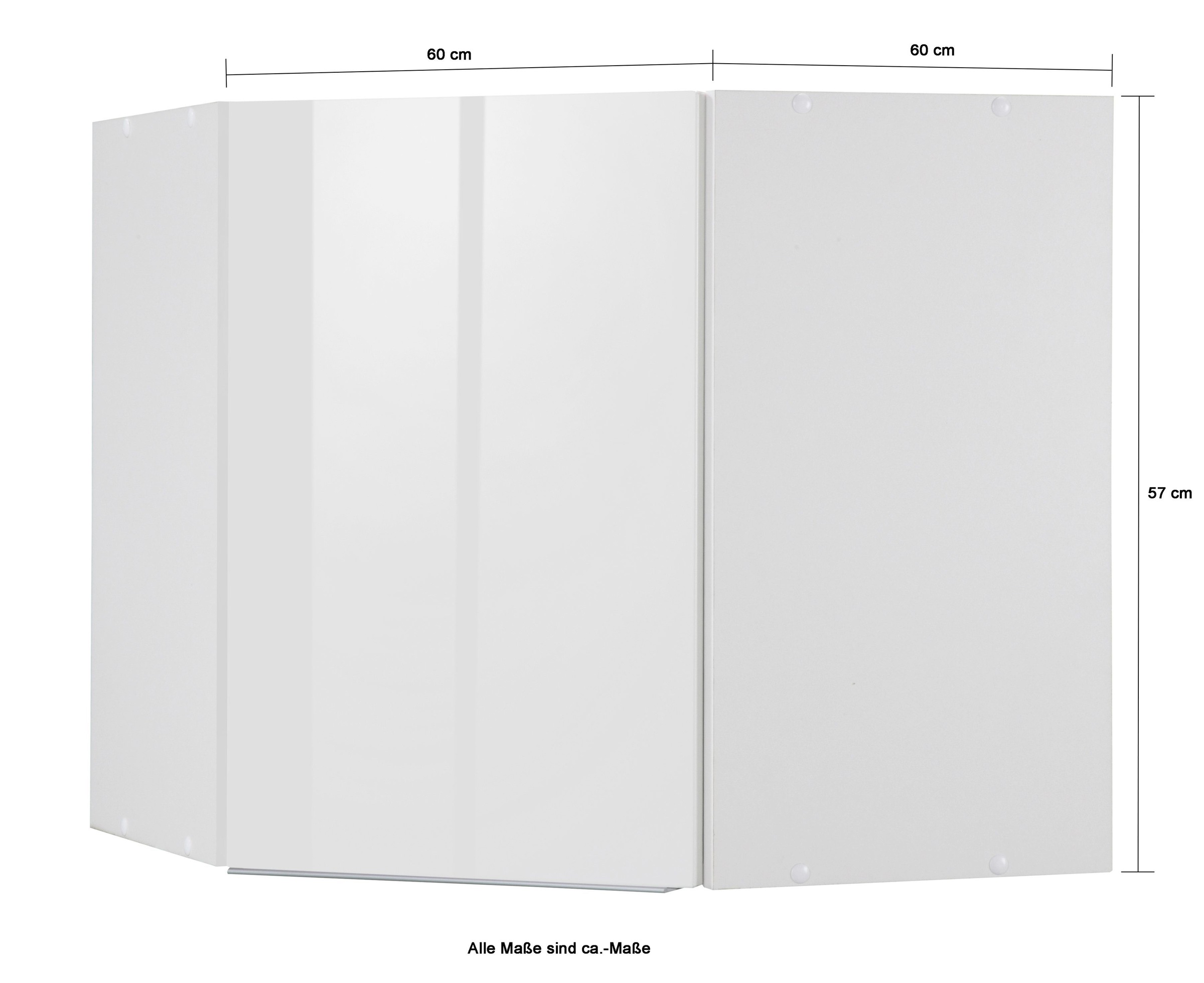 KOCHSTATION Eckhängeschrank »KS-Brindisi« praktischer Stauraum in der Ecke