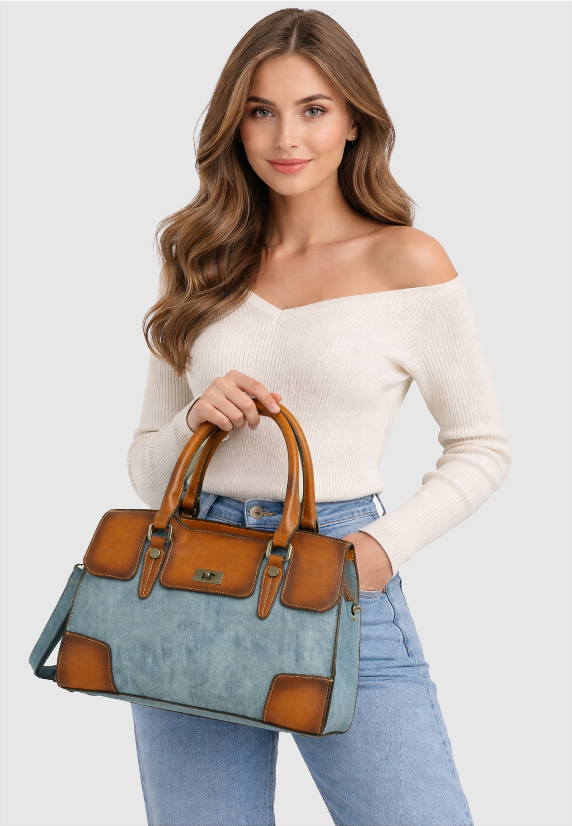 Harpa Henkeltasche »LIORA« im klassischen Vintage-Look