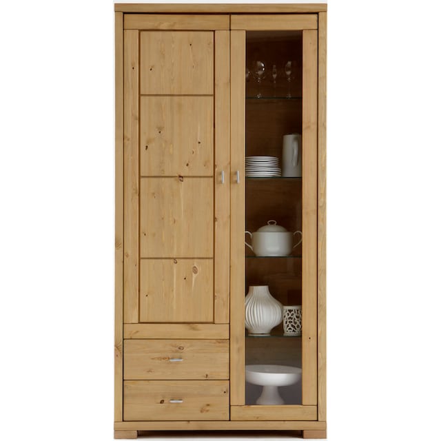 Wohnglücklich by Infantil Vitrine »Vita«, Hochschrank, Highboard Höhe 204 cm,  Kiefer massiv, Landhausstil | BAUR