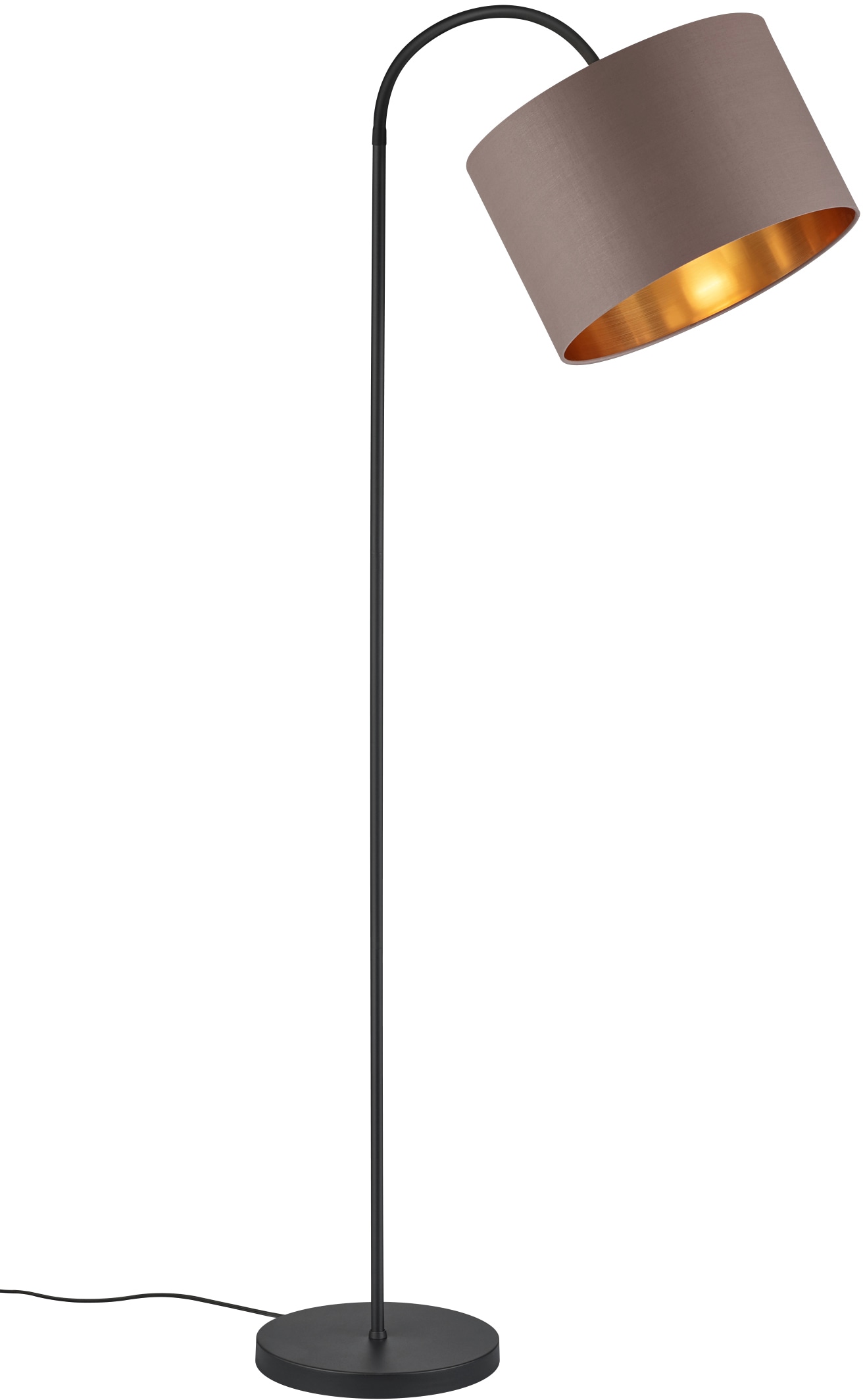 my home Stehlampe »JOSIE«, Stehleuchte mit flexiblem, schwenkbaren Schirm |  BAUR