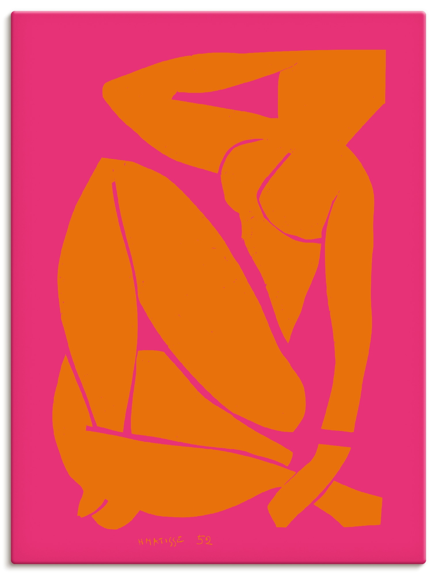 ARTland Nu bleu III. 1952 Wall Art Orange 45x60cm