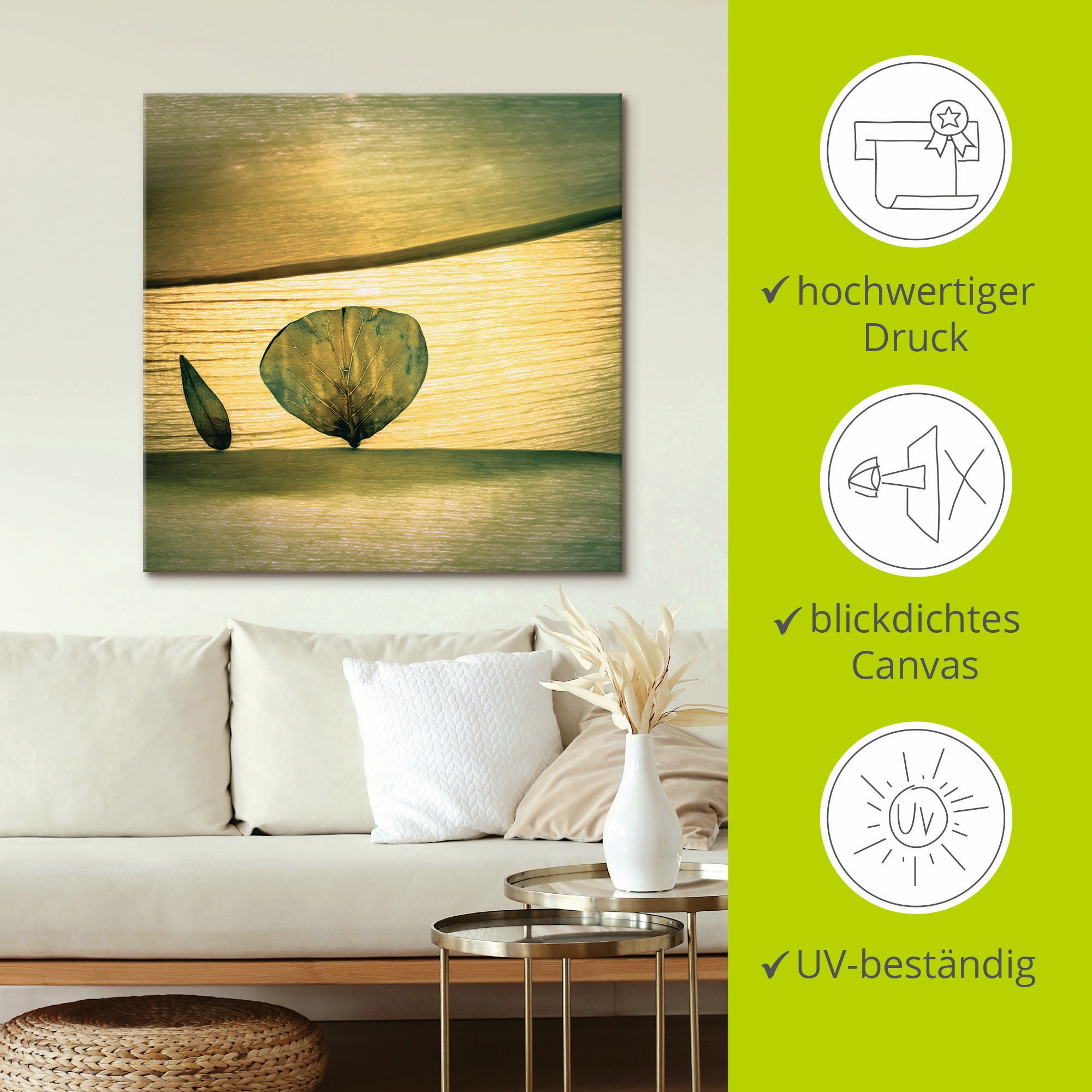 Artland Wandbild »Frühling?«, Blätter, (1 St.), als Leinwandbild, Poster, Wandaufkleber in verschied. Größen