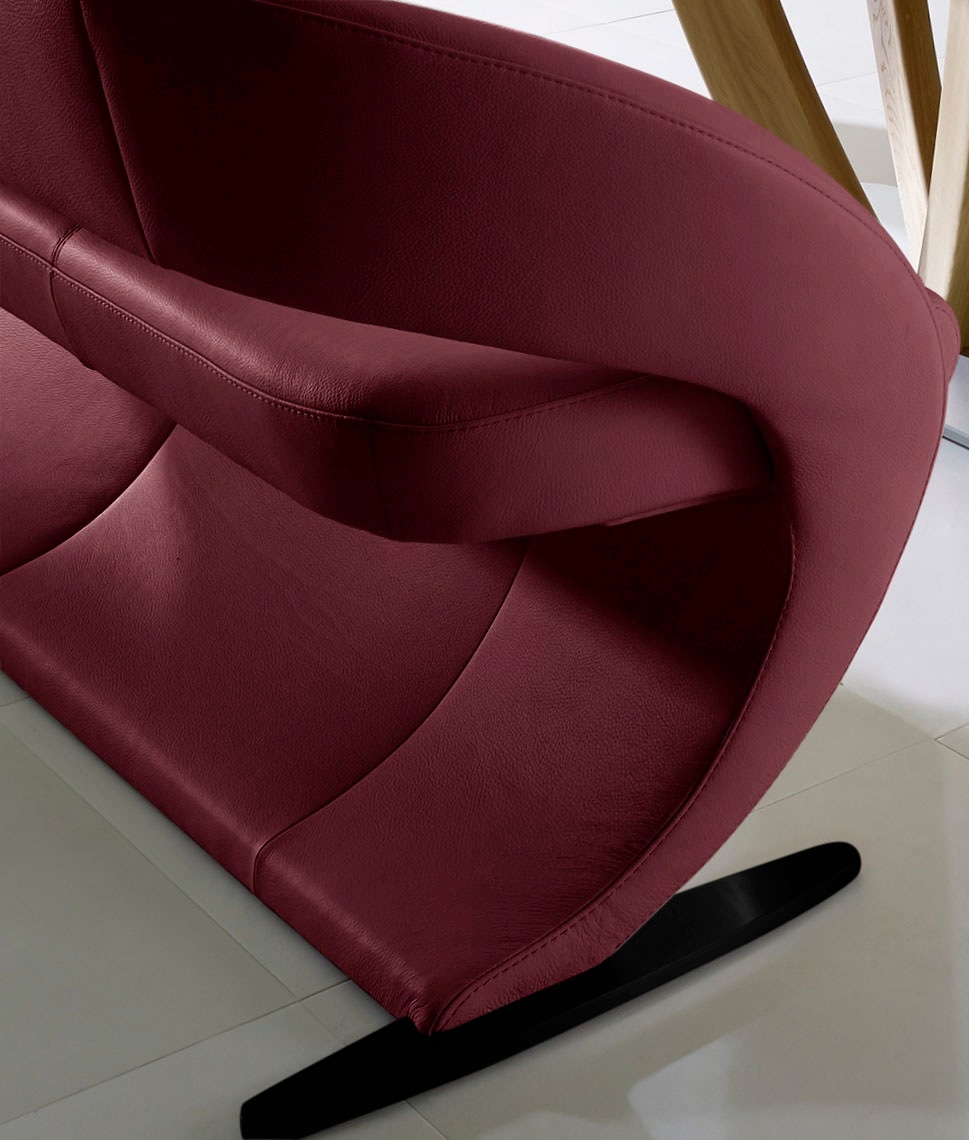 K+W Wave Upholstered Bench Red 3
