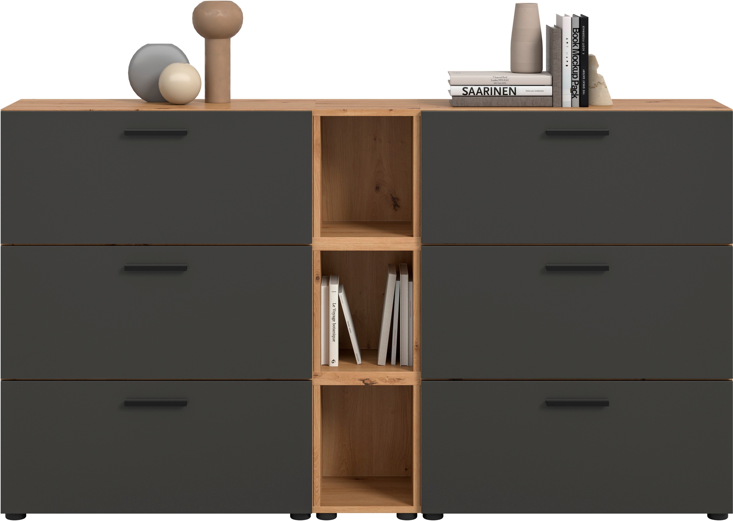 Home affaire Schrank-Set "ENESTE, 9-teilig, in verschiedenen Farben, individuell kombinierbar" verschiedenste Kombinationmöglichkeiten, stehend oder hängend, 3 Stk. tlg.