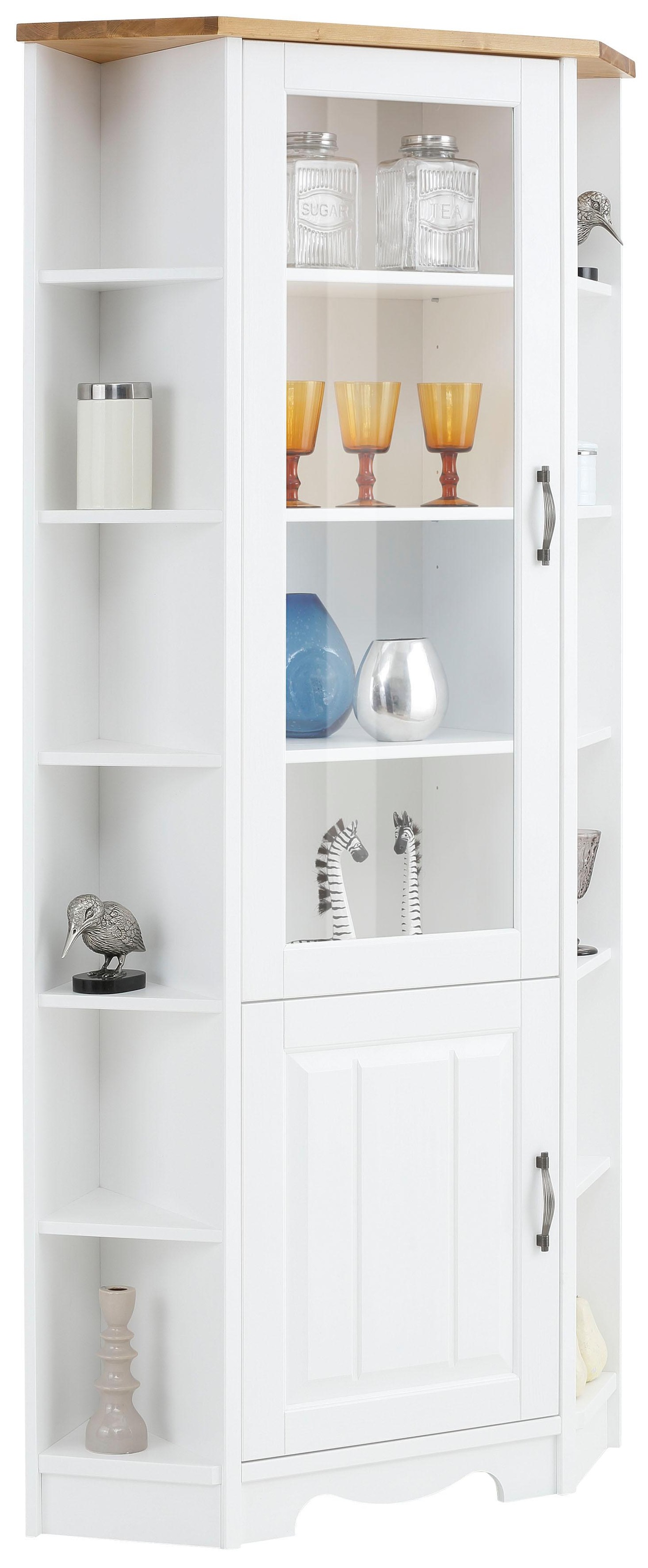 Home affaire Eckvitrine "Trinidad", Höhe 188 cm, FSC zertifiziertes Massivh günstig online kaufen