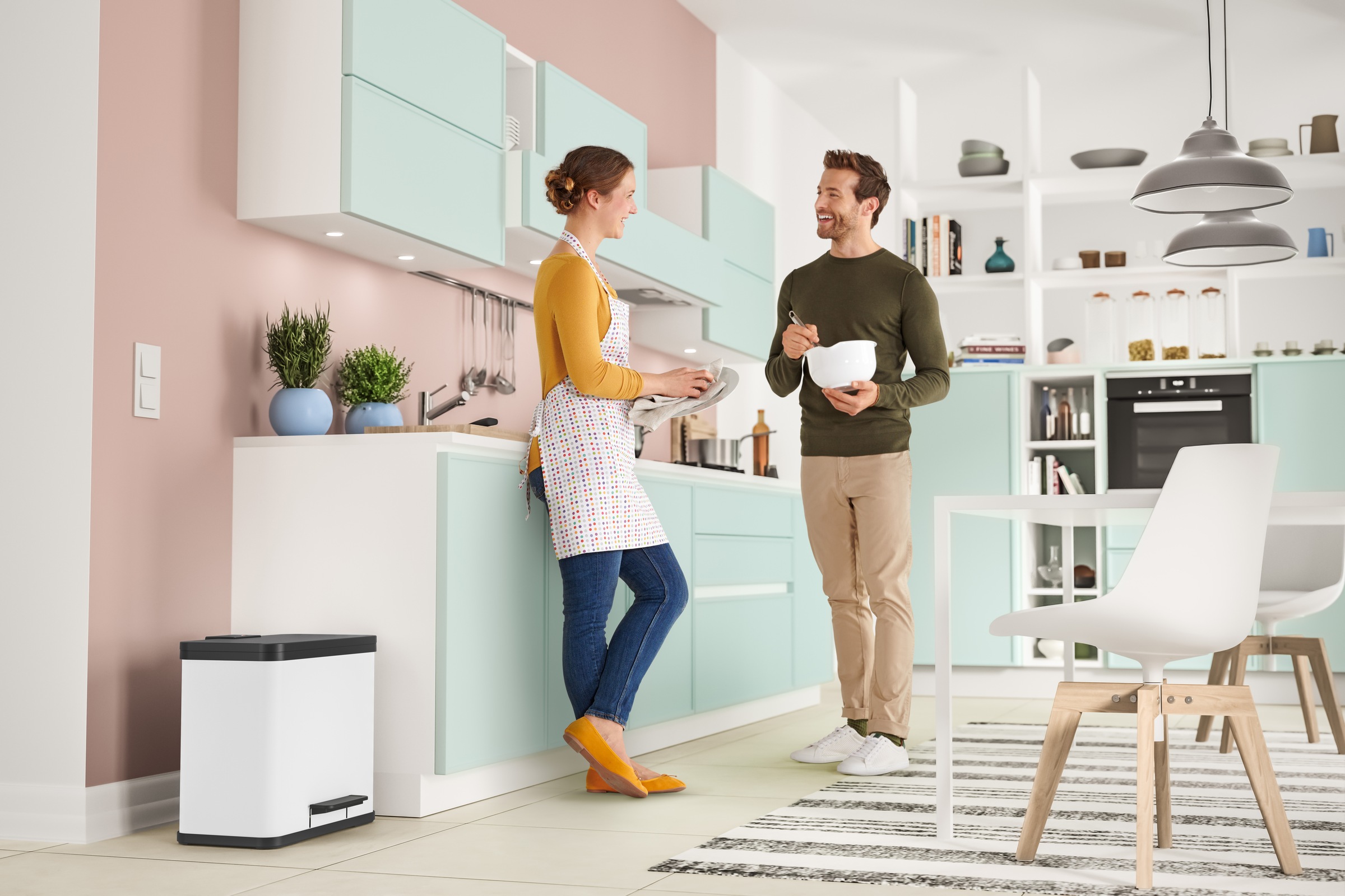 Hailo Mülleimer "Öko duo Plus L" 2 Behälter 26 l, Stahlblech o. Edelstahl, günstig online kaufen