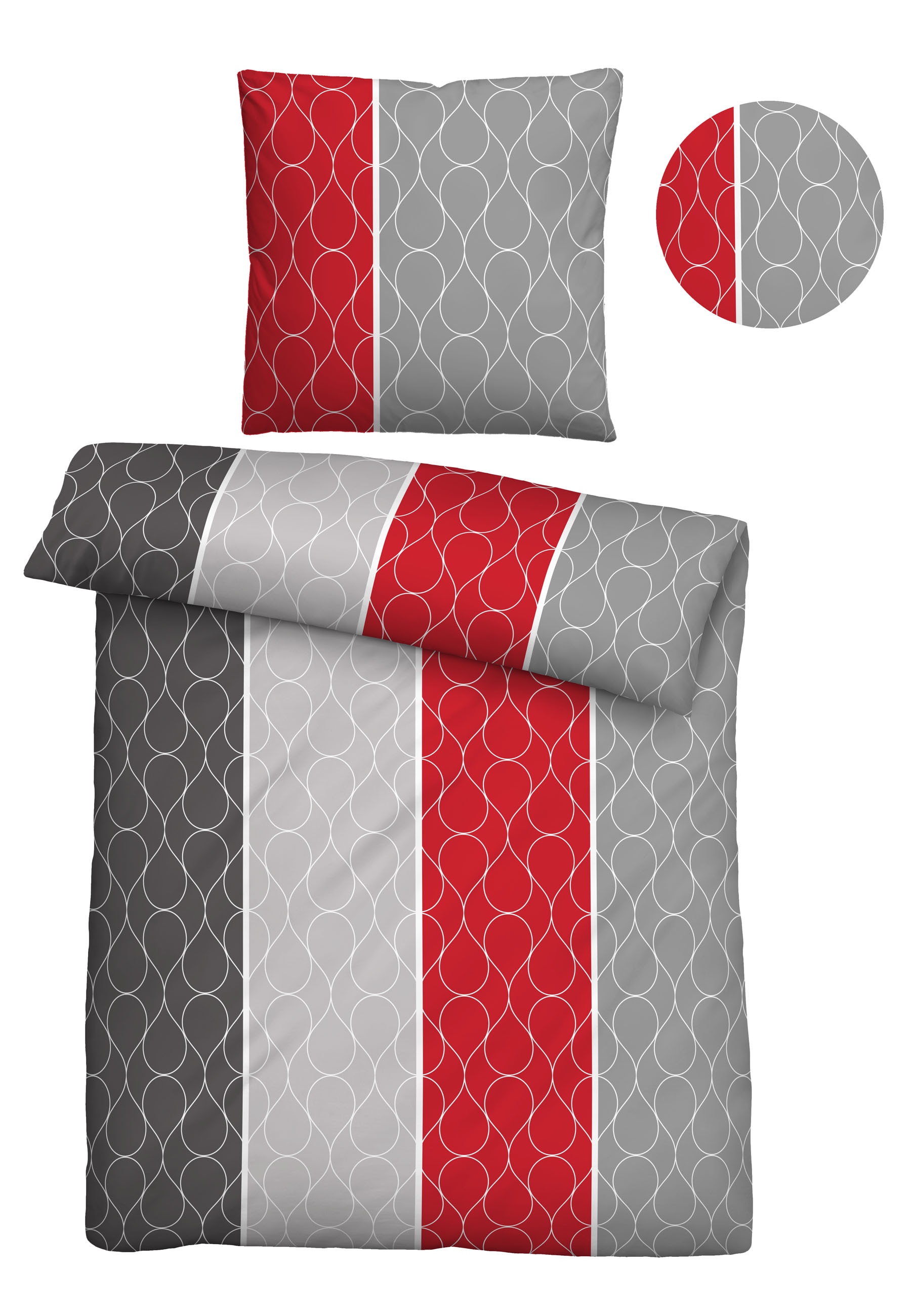 Castell - Markenbettwäsche Bettwäsche »460128« 2 Polycotton, hautsympathisch, atmungsaktiv, mit Reißverschlüssen