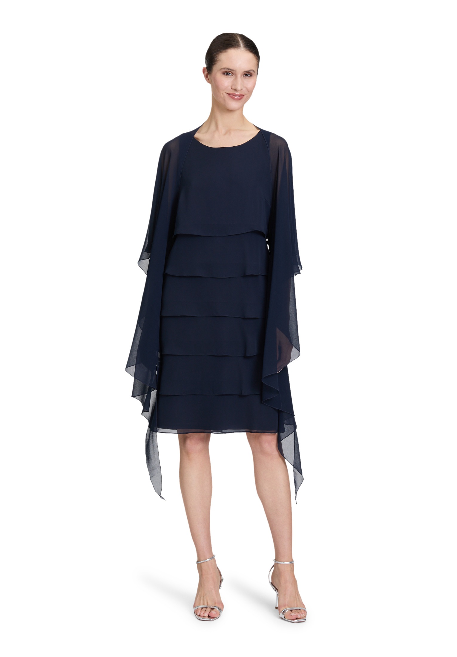 Vera Mont Multifunktionstuch "Vera Mont Damen Chiffonstola mit Volant", Nah günstig online kaufen