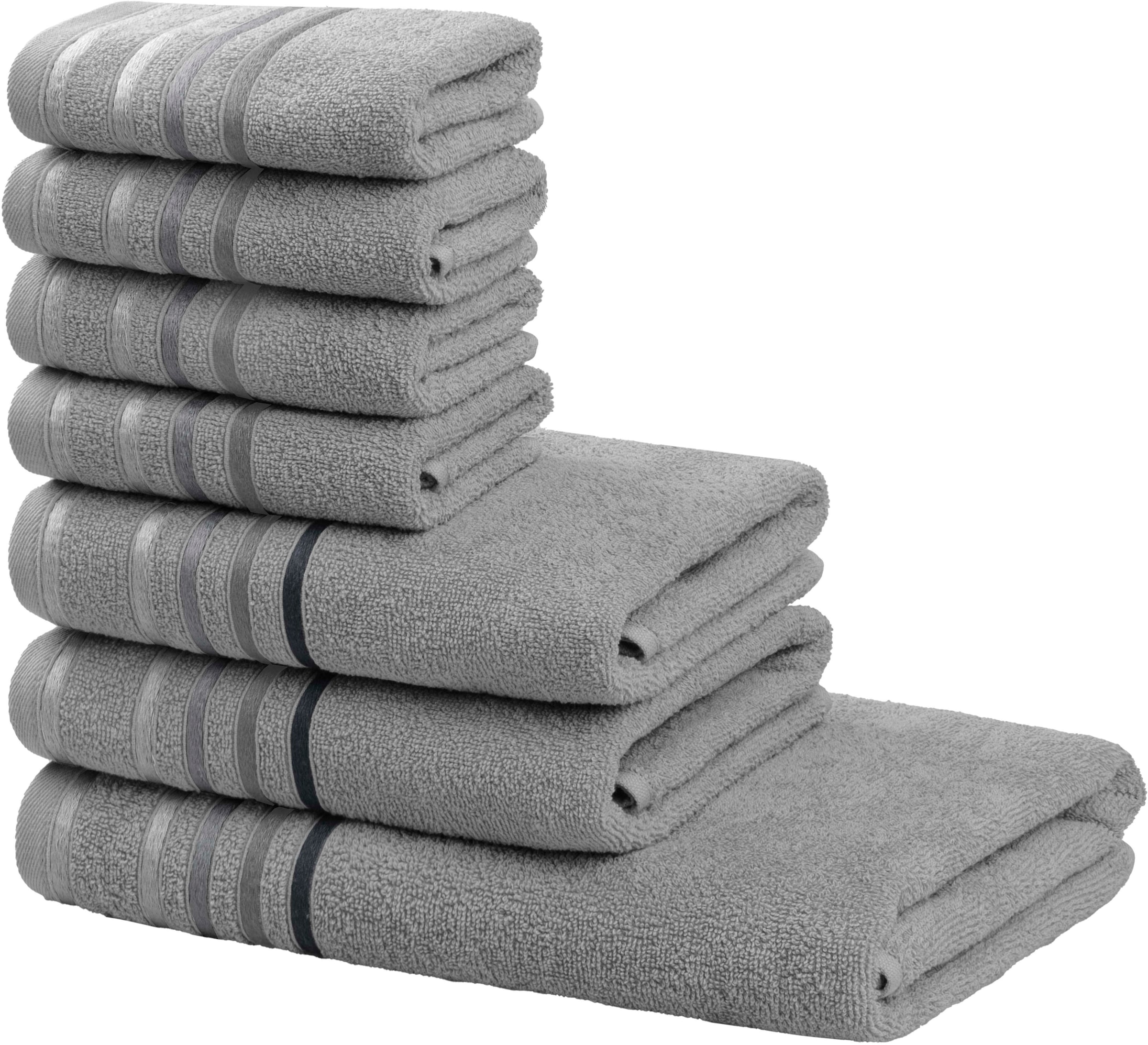 my home Handtuch Set "Niki, Duschtuch, Handtücher und Gästetücher" Set Walk günstig online kaufen