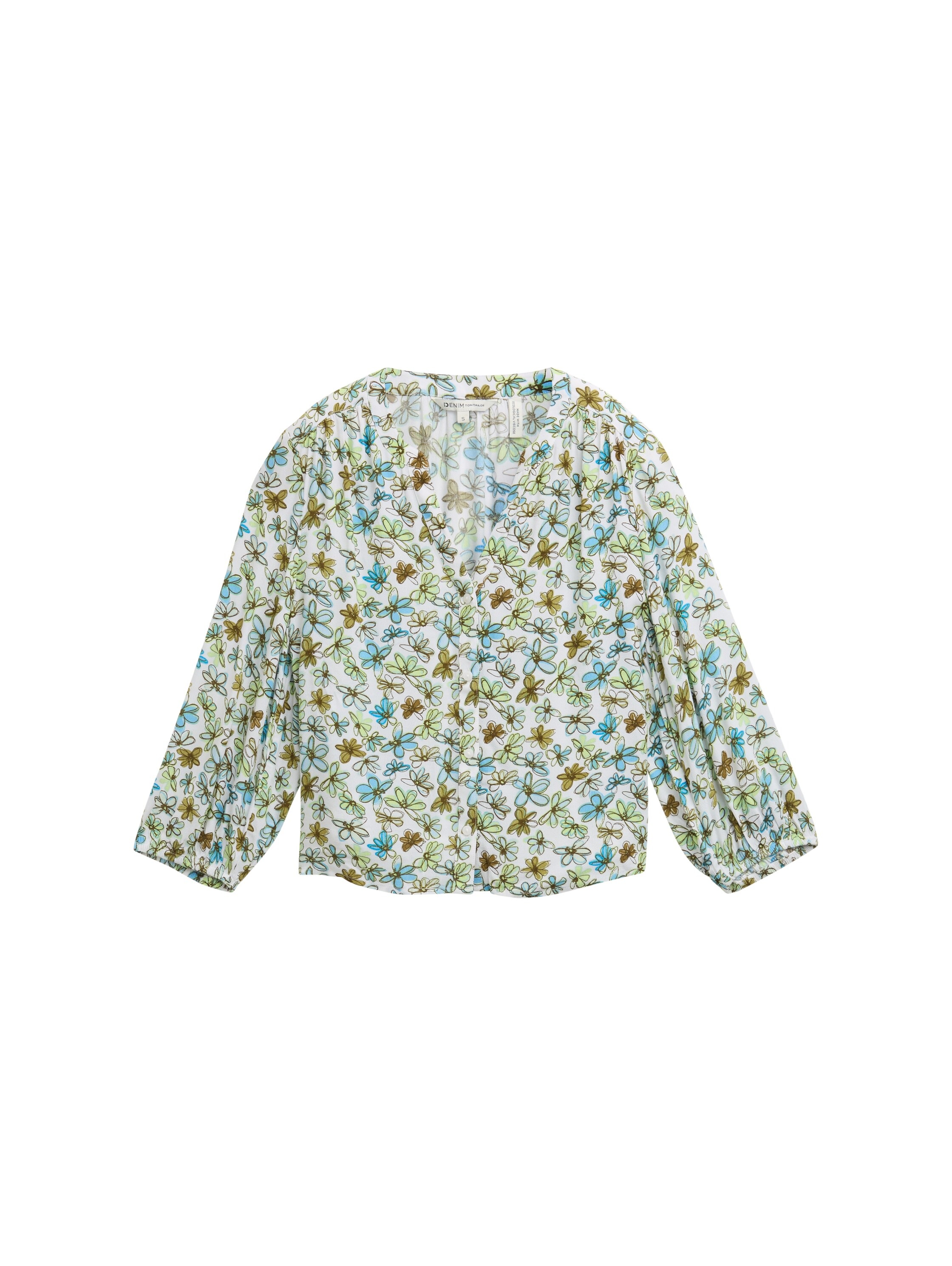 TOM TAILOR Denim Klassische Bluse, mit All-Over Print
