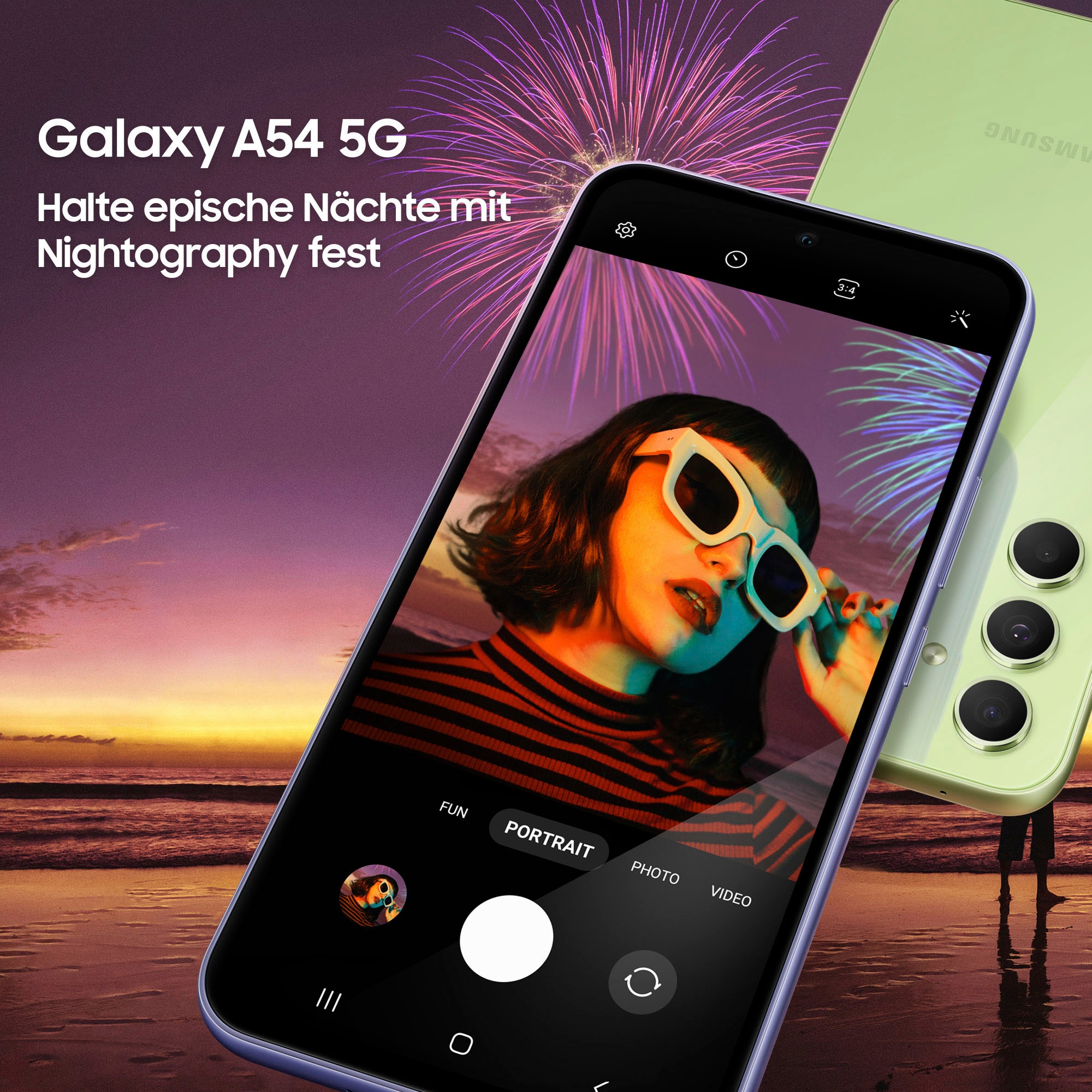 Samsung Smartphone »Galaxy A54 5G 128GB«, schwarz, 16,31 cm/6,4 Zoll, 128 GB Speicherplatz, 50 MP Kamera