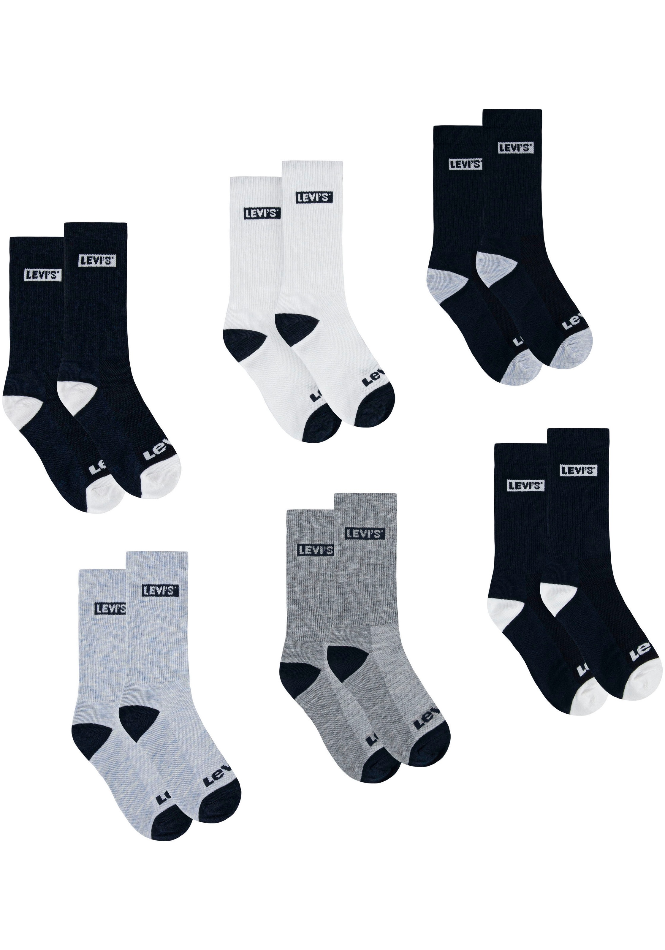 Levis Kids Socken "LHN BOX TAB HIGH CUT 6PK" Packung, 6 Paar tlg. UNISEX günstig online kaufen