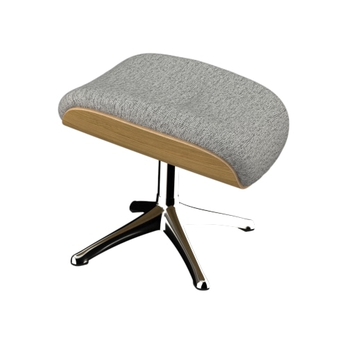 Fußhocker FLEXLUX, B:44cm H:39cm T:35cm, grau, 100% Polyester, Hocker, "Clement Beinstütze, Hervorragender Komfort, Robuster Alu Fuß", Beinauflage