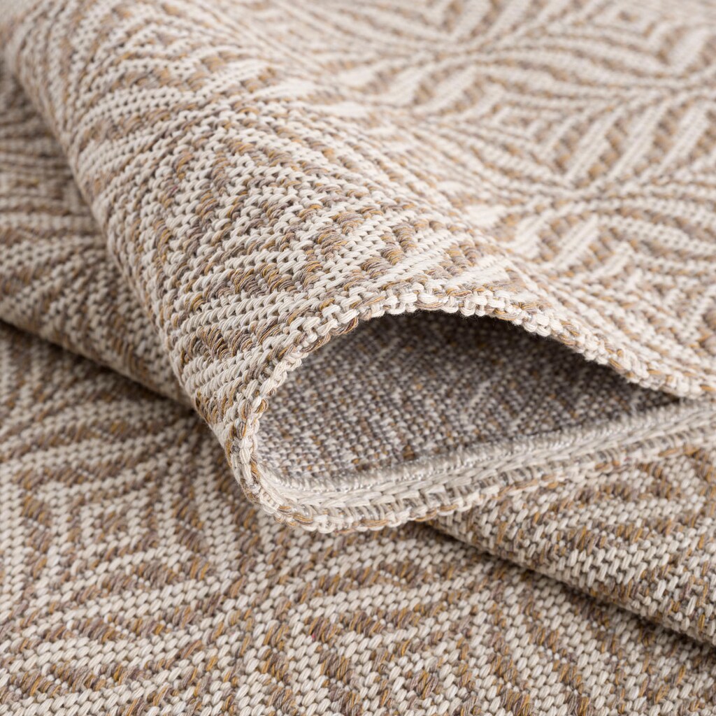 Carpet City Teppich »Cotton«, rechteckig, Flachgewebe, 100% Baumwolle, Rauten-Optik, Pflegeleicht