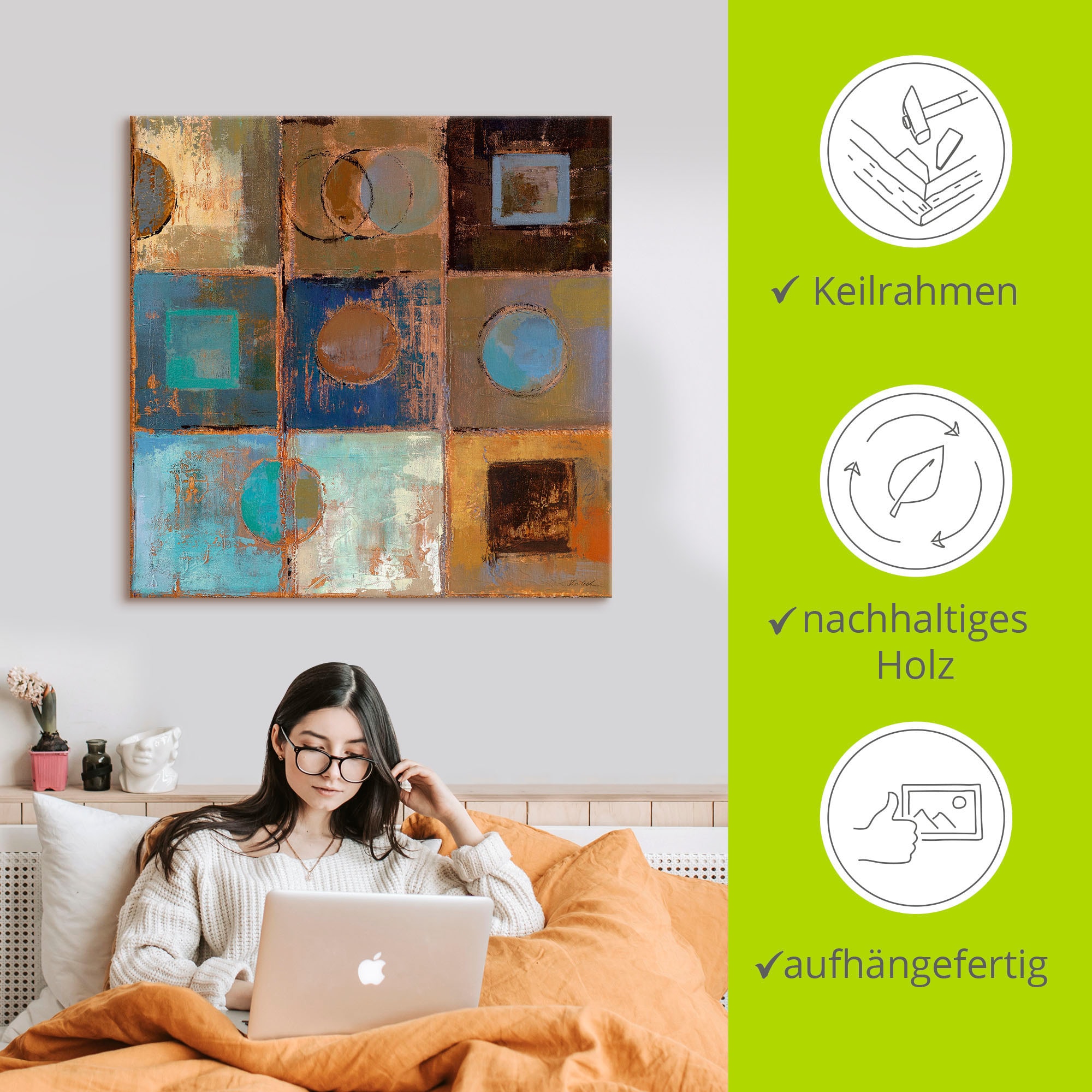 Artland Wandbild »Weg passieren III«, Muster, (1 St.), als Leinwandbild, Poster, Wandaufkleber in verschied. Größen