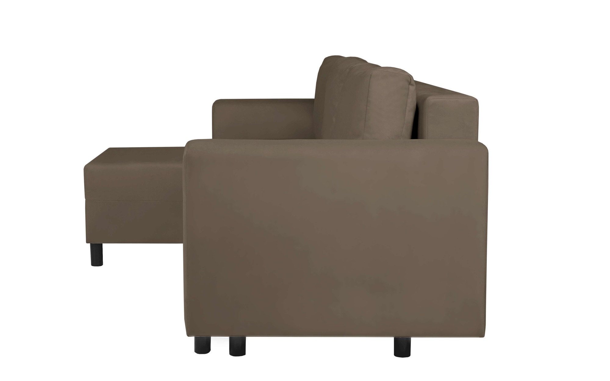 INOSIGN Ecksofa »GLENOE Schlafsofa mit Bettkasten, Recamiere beidseitig montierbar«, L-Form, Maße B/T/H: 230/135/84,5 cm, Velvet & Struktur weich