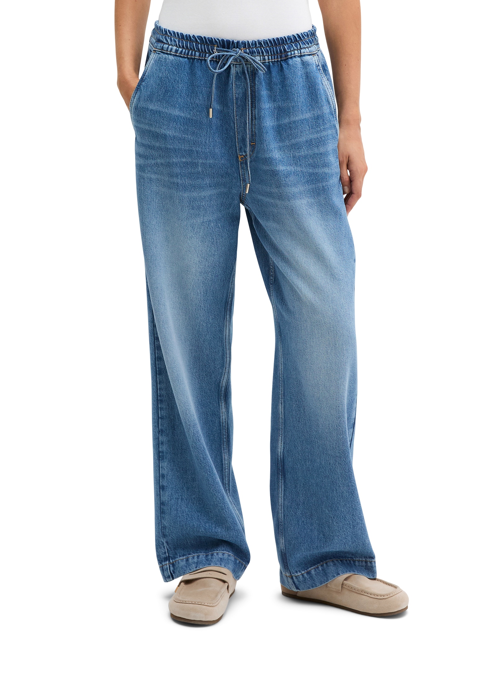 Marc OPolo Jogg Pants straight fit cropped aus TENCEL™ Lyocell günstig online kaufen