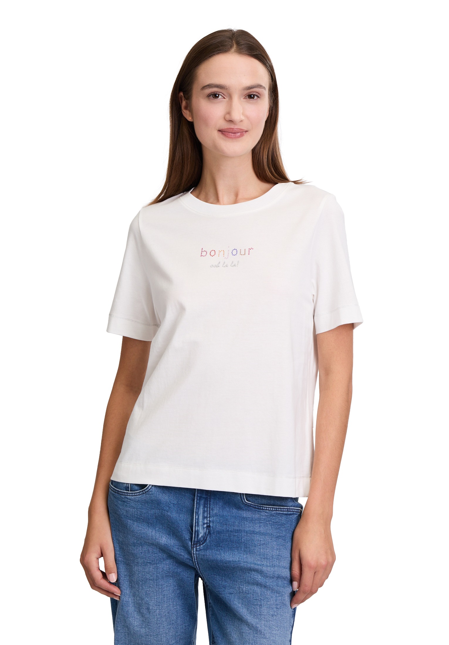 Cartoon Kurzarmshirt "Cartoon Damen Printshirt mit Rundhalsausschnitt", (1 günstig online kaufen