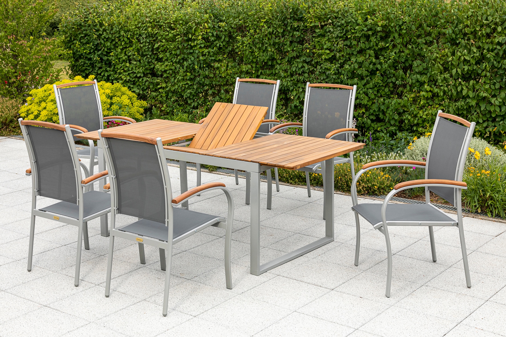 MERXX Garten-Essgruppe "Siena" Set, 7 Stk. tlg. mit ausziehbaren Tisch günstig online kaufen