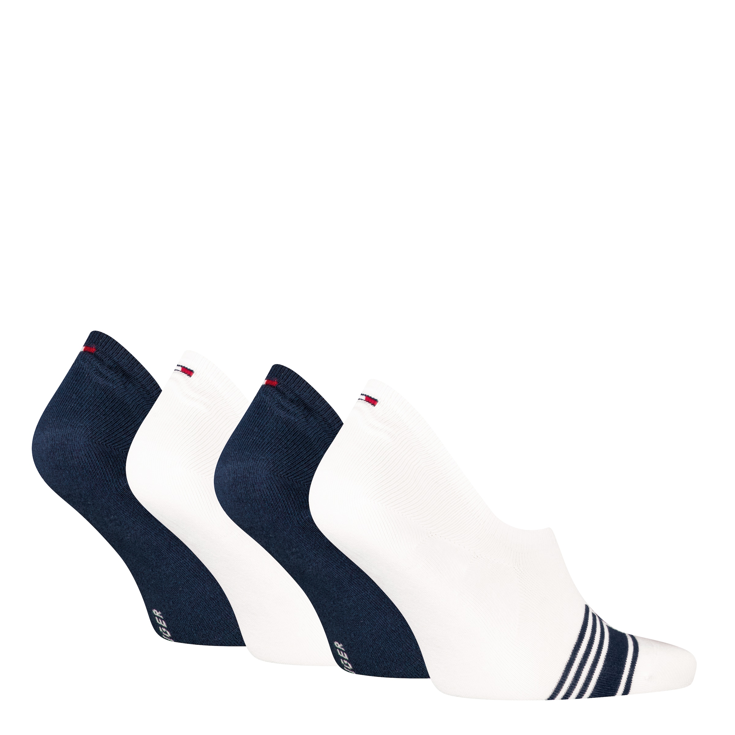 Tommy hilfiger kojinės »TH MEN FOOTIE HC 4P MONOGRAM dryžuotas ECOM« (4 poros) su diskretem Logoakzent