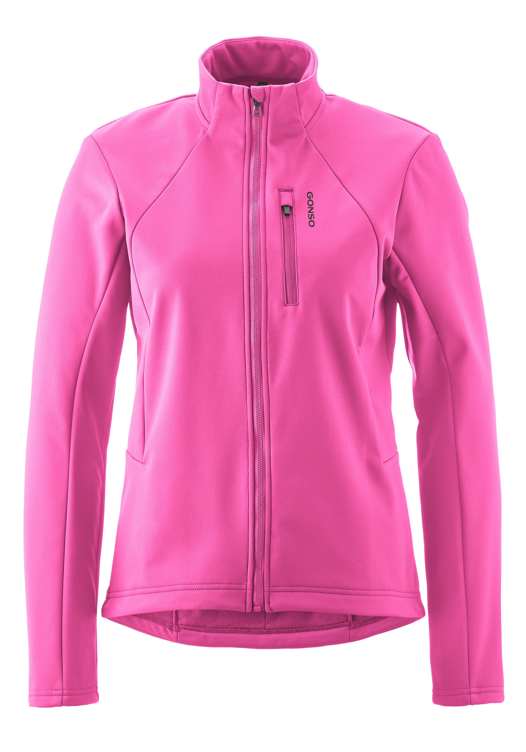 GONSO Damen Fahrradjacke "ADVENTURE JACKET SOFTSHELL W", pink, Gr. 52, 100% Polyester, Jacken, Damen Radjacke, atmungsaktiv, Slim Fit