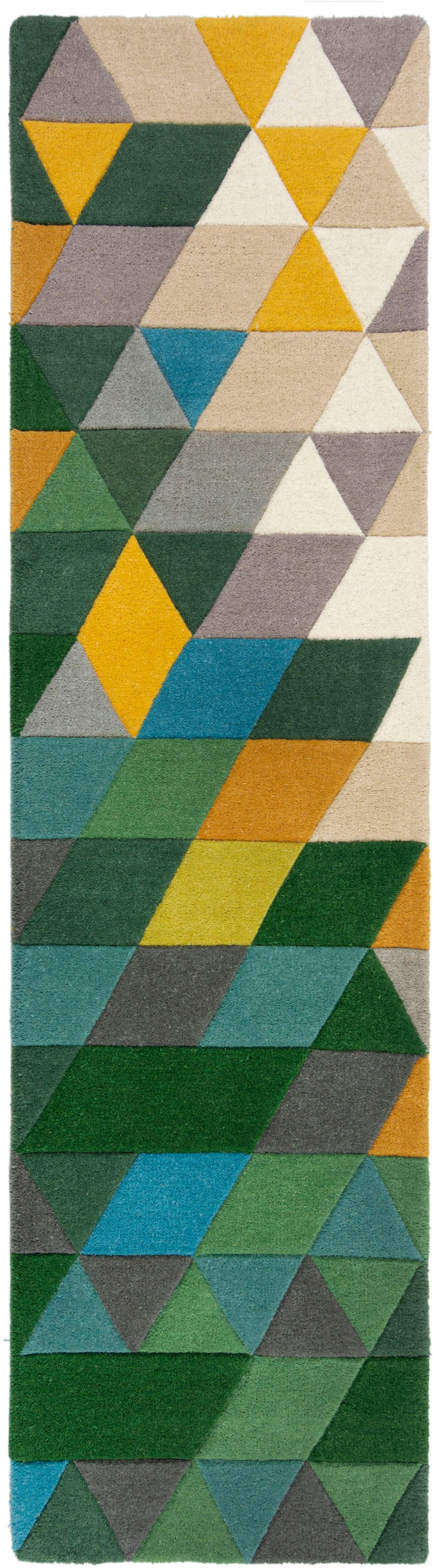FLAIR RUGS Läufer "Prism, modern & geometrisch" rechteckig 10 mm Höhe mehrfarbig, geometrisches Muster, Hoch-Tief-Effekt, Läufer