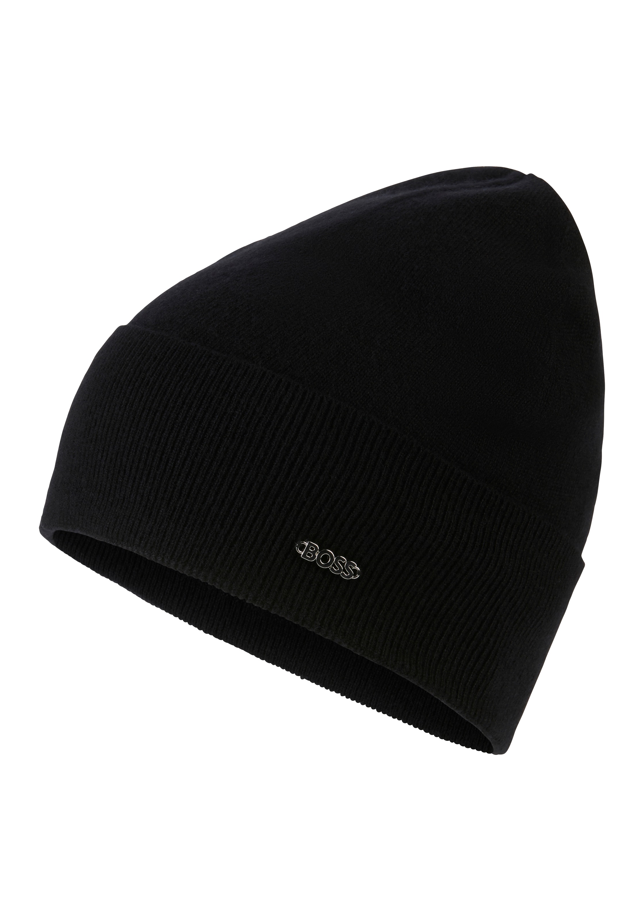 BOSS Beanie "Lari hat", mit Aufschlag in Rippoptik günstig online kaufen