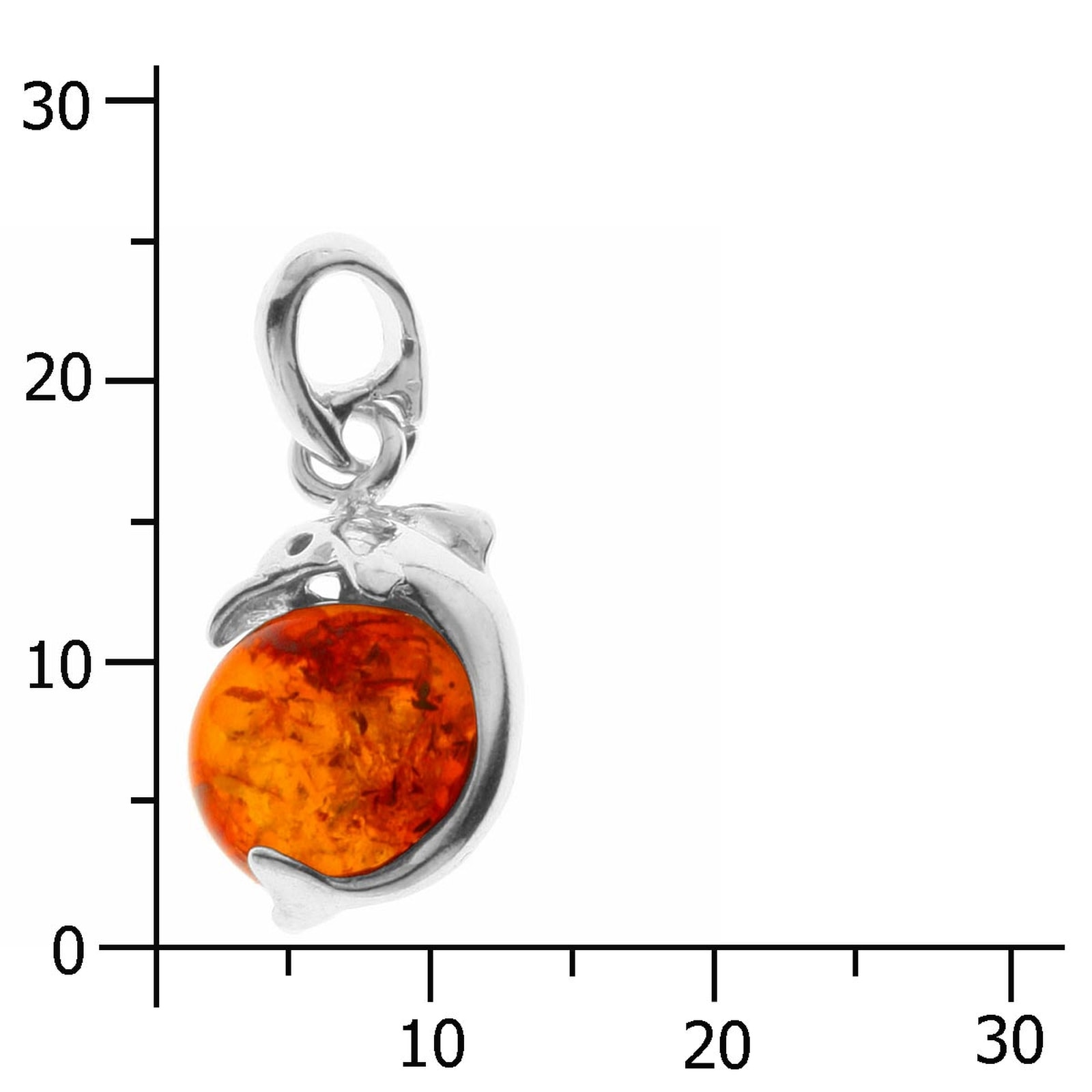 OSTSEE-SCHMUCK Kettenanhänger »- Delphin - Silber 925/000 - Bernstein«