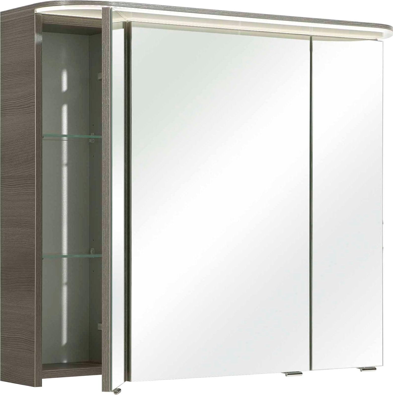Saphir Badmöbel-Set »Balto Sprint 4-teilig, Mineralmarmor-Waschtisch mit LED-Spiegelschrank«, (5 St.), Midischrank und Unterschrank, inkl Türdämpfer, 5 Türen, 5 Schubladen