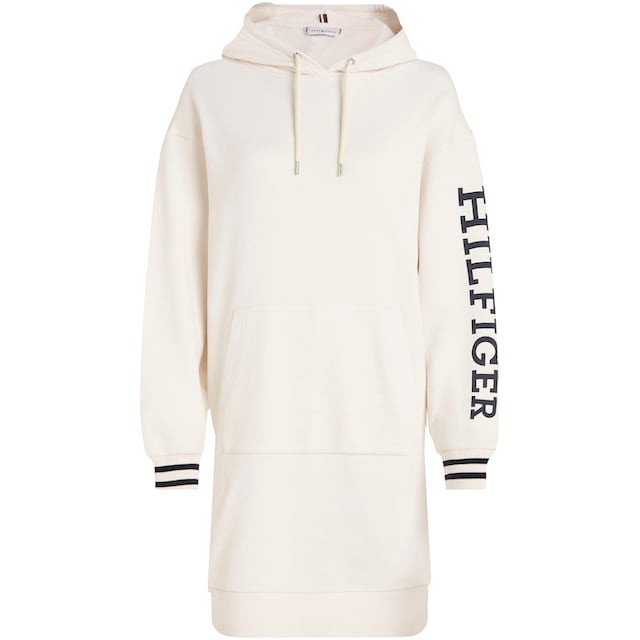 Tommy Hilfiger Sweatkleid »REG MONOTYPE SLV HOOD SHORT DRS«, mit markanten  Hilfiger Logo-Schriftzug auf dem Ärmel für kaufen | BAUR