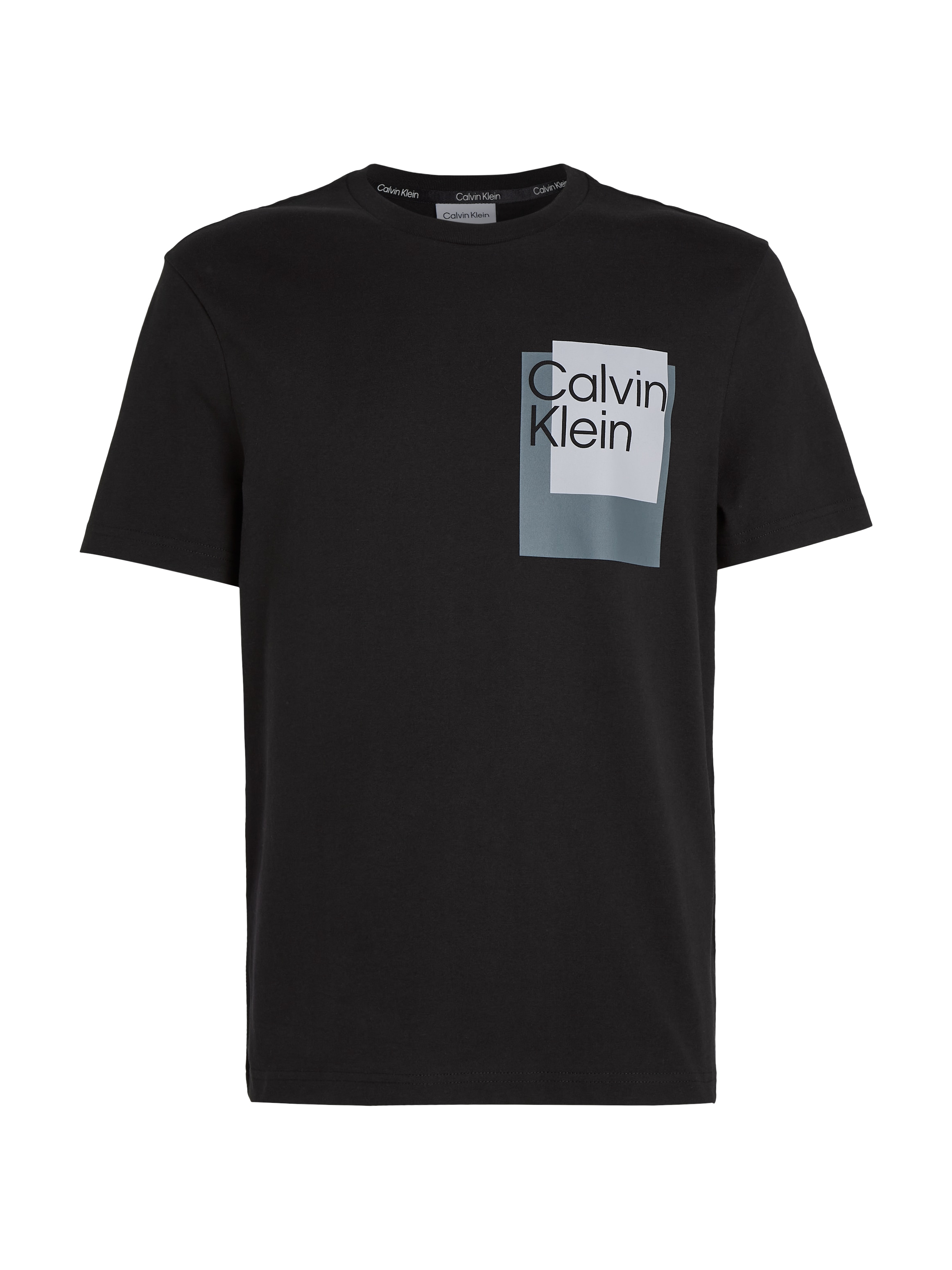 Klein T-SHIRT« ▷ BOX LOGO BAUR Calvin »OVERLAY | T-Shirt kaufen