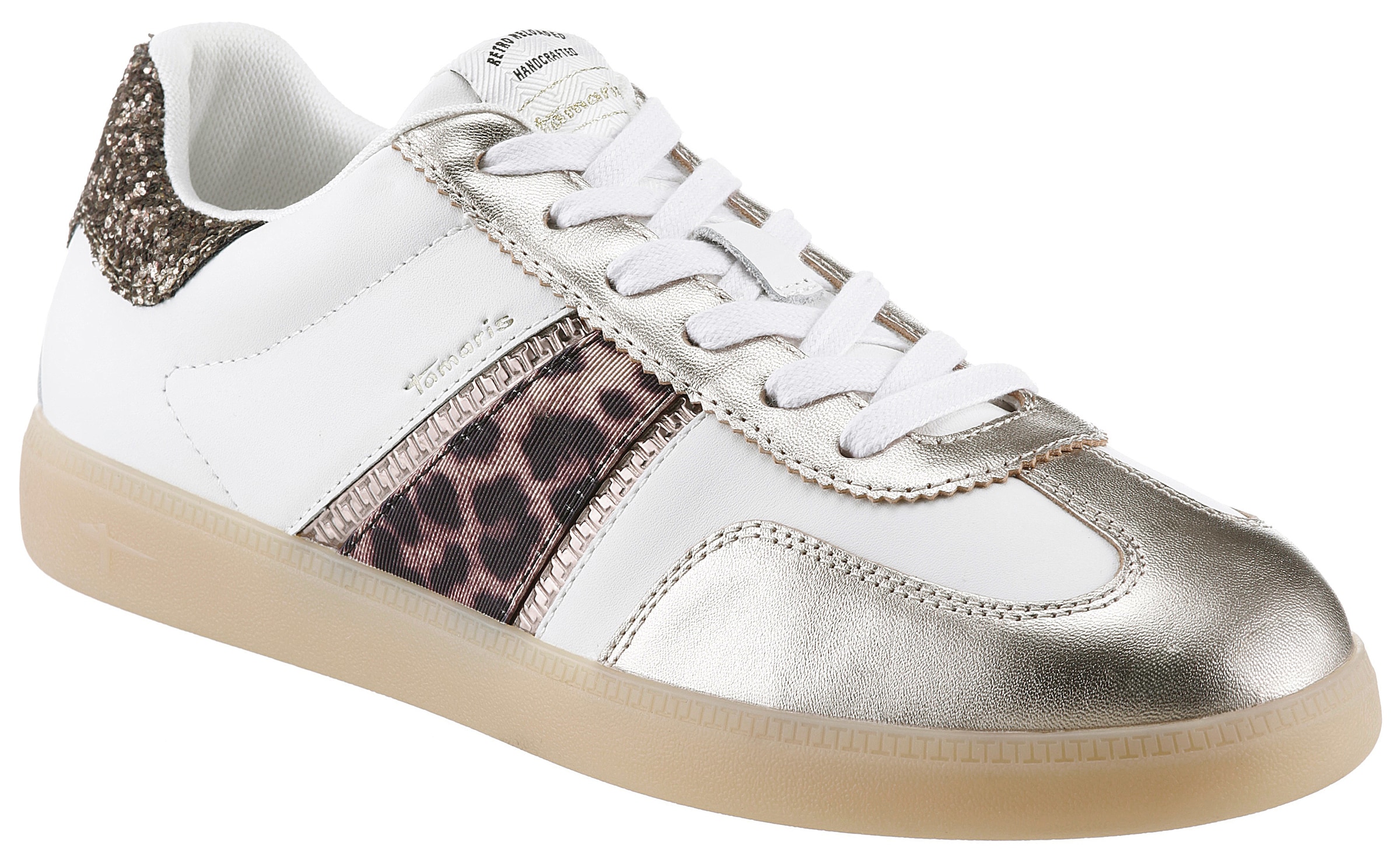 Tamaris Plateausneaker, Freizeitschuh, Halbschuh, Schnürschuh mit Glitter a günstig online kaufen