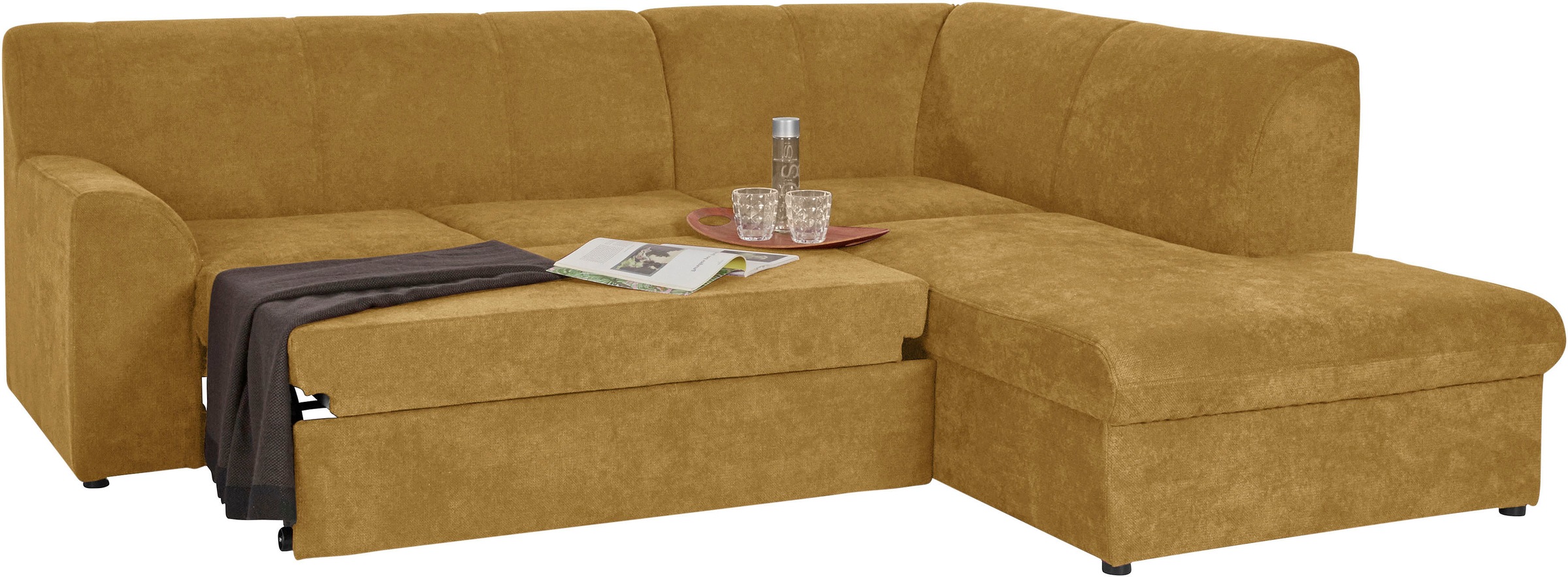 Thumbnail - DOMO collection Ecksofa "Topper zeitlos elegant, kompakte Stellmaße, OTTOs Choice, L-Form" mit Ottomane, wahlweise mit S...