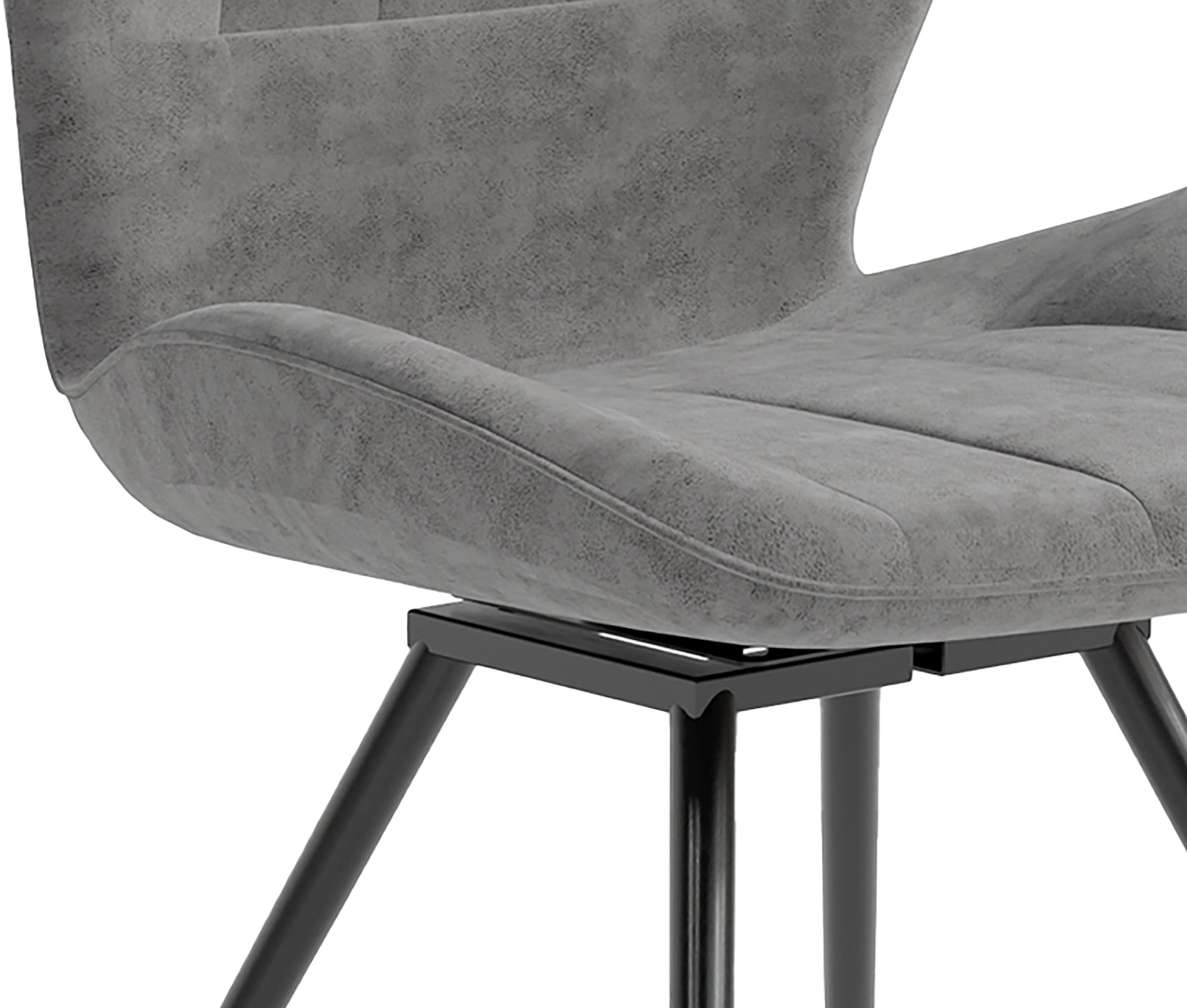 byLIVING Esszimmerstuhl »Manhattan 2er-Set«, (Set), 2 St., Microfaser VINTAGE, drehbarer Stuhl mit modernem Mikrofaserbezug