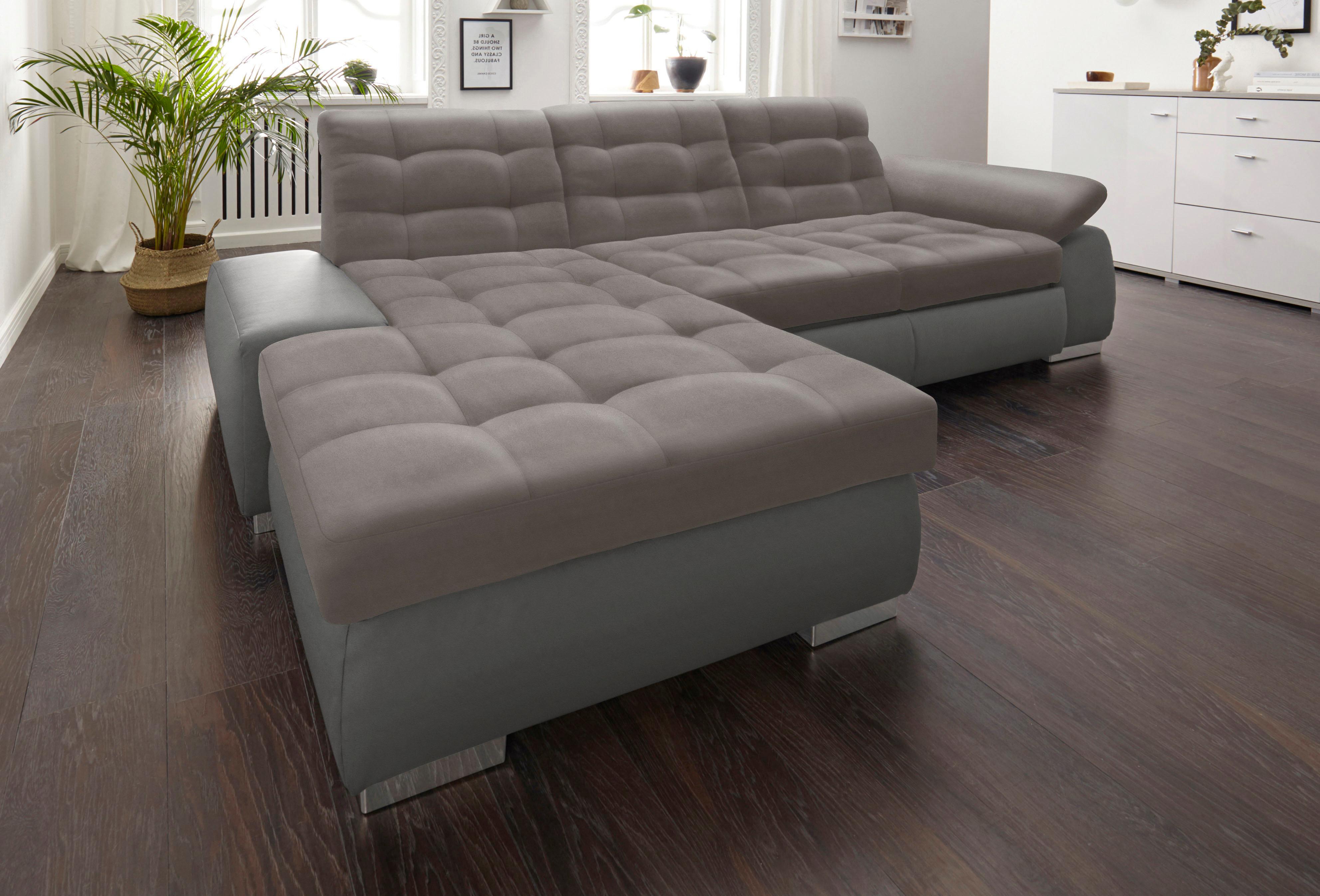 sit&more Ecksofa "Ontario L-Form" XXL, wahlweise mit Schlaffunktion