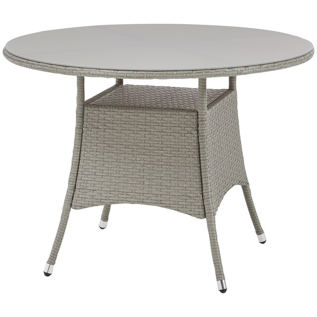 KONIFERA Garten-Essgruppe »Mailand«, (13 tlg.), 4 Sessel, Tisch Ø 100 cm,  Polyrattan | BAUR